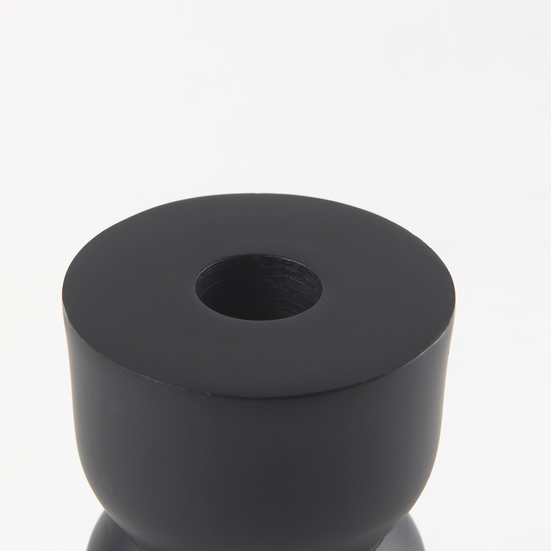 Malta Black Large Metal Candle Holder