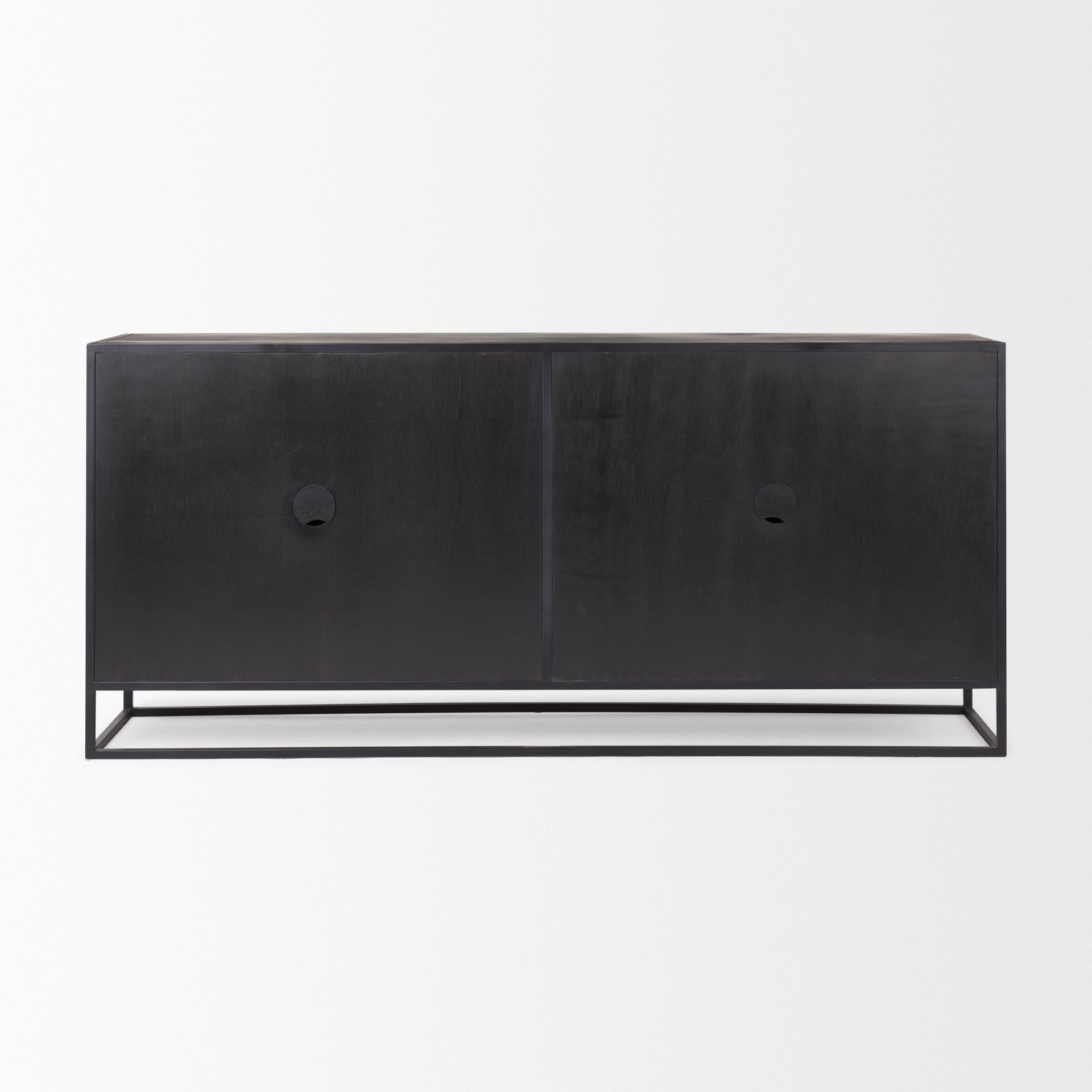 Sloan Sideboard Black Wood | Black Metal - sideboards-and-buffets