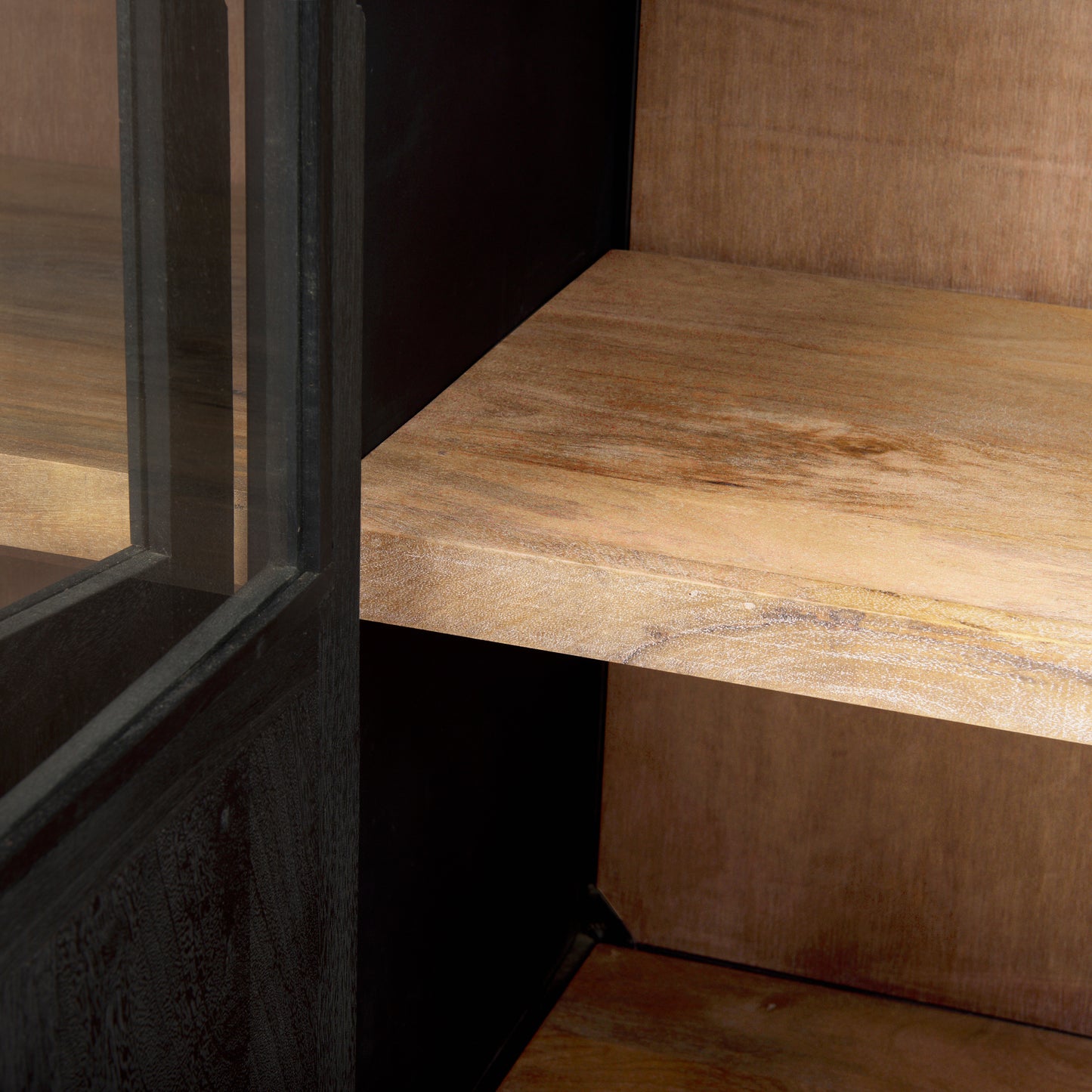 Sloan 80.0L x 17.0W x 36.0H Black Wood W/Black Metal Frame Sideboard