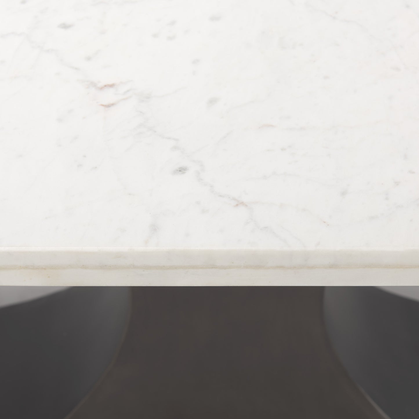 Maxton 79.0L x 39.0W x 30.0H Marble Top w/ Gunmetal Base Dining Table
