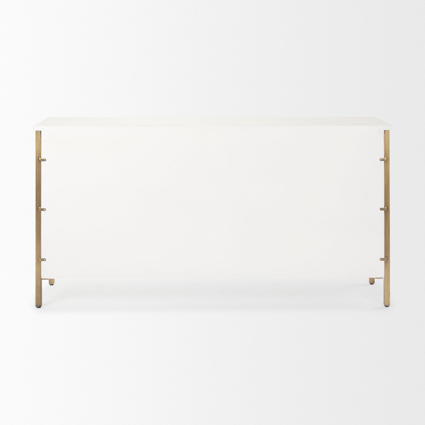 Savannah Gold Sideboard White | Gold Metal | 6 Drawer - sideboards-and-buffets