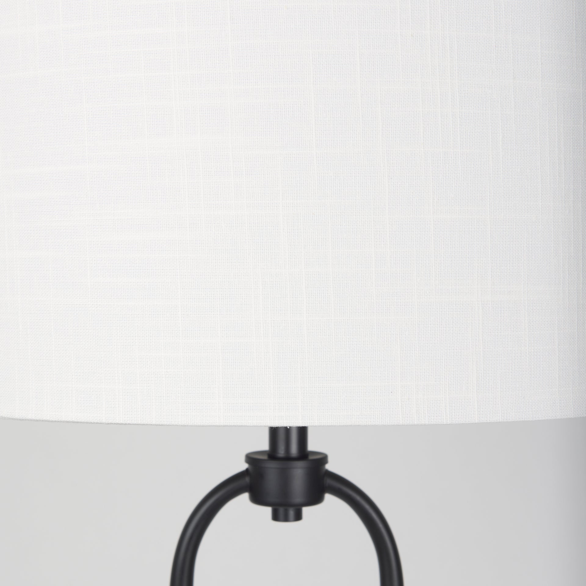 Sarah Floor Lamp Black Metal | White Shade - floor-lamps