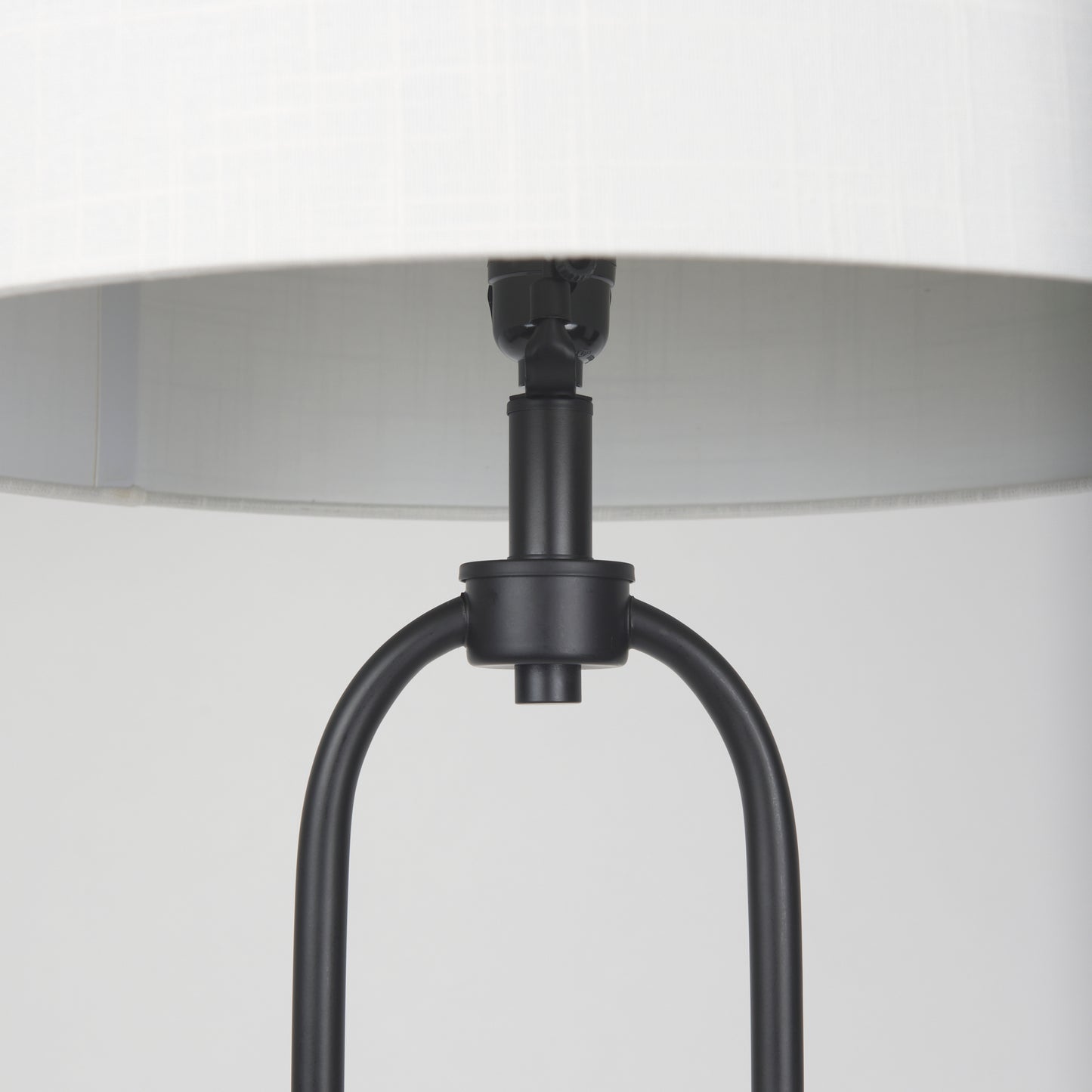 Sarah Floor Lamp Black Metal | White Shade - floor-lamps