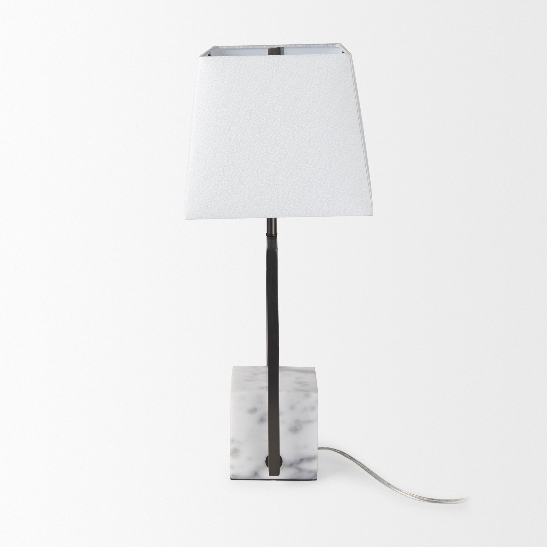 Peyton Lamp Black Metal | White Shade - table-lamps