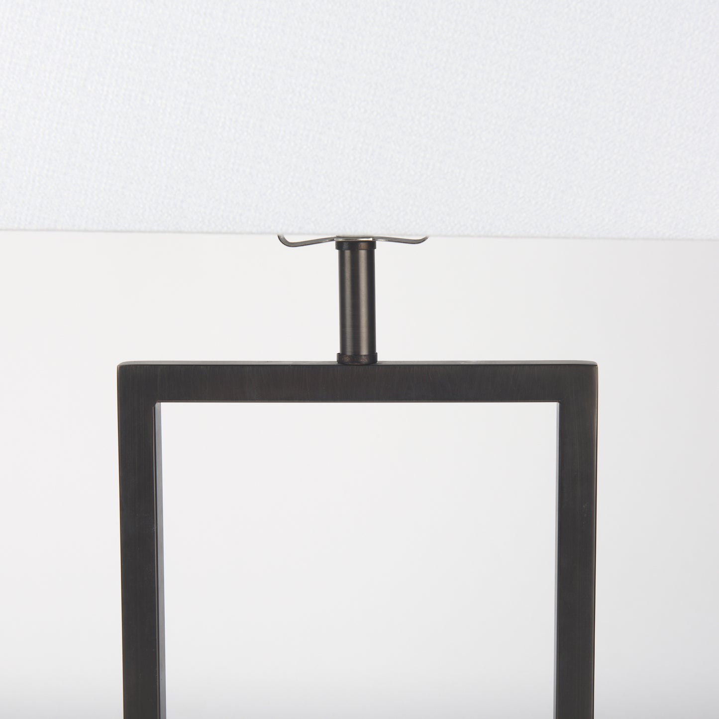 Peyton Lamp Black Metal | White Shade - table-lamps