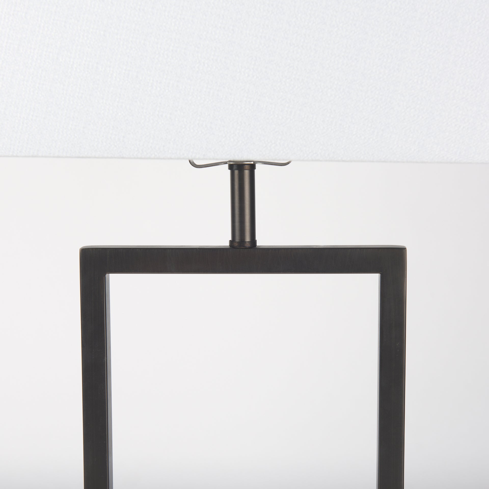 Peyton Lamp Black Metal | White Shade - table-lamps