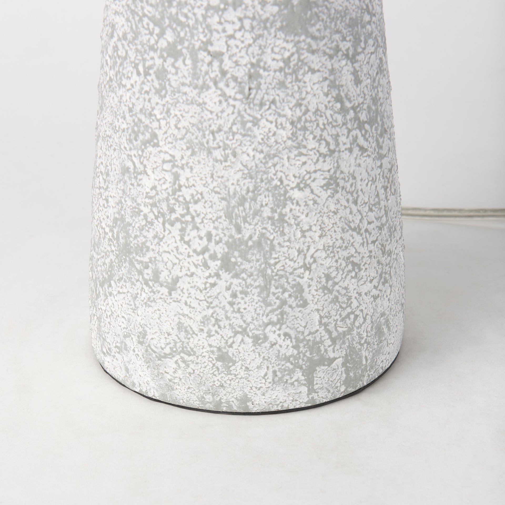 Julia Table Lamp Gray Cement | White Shade - table-lamps