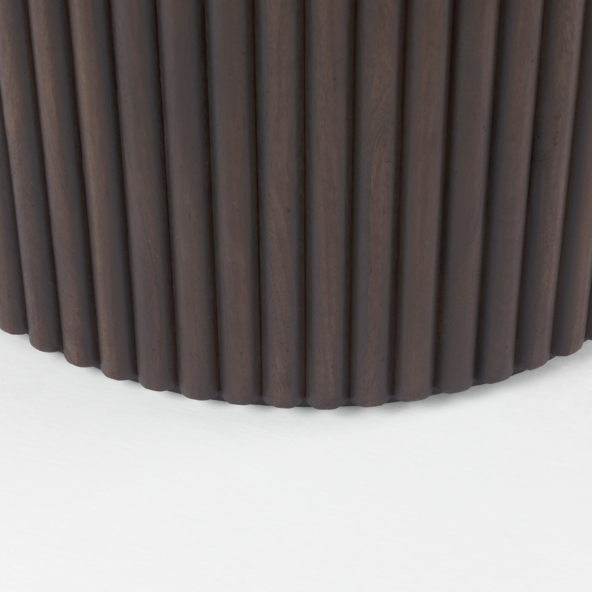 Terra Round Dining Table Dark Brown Wood - dining-table