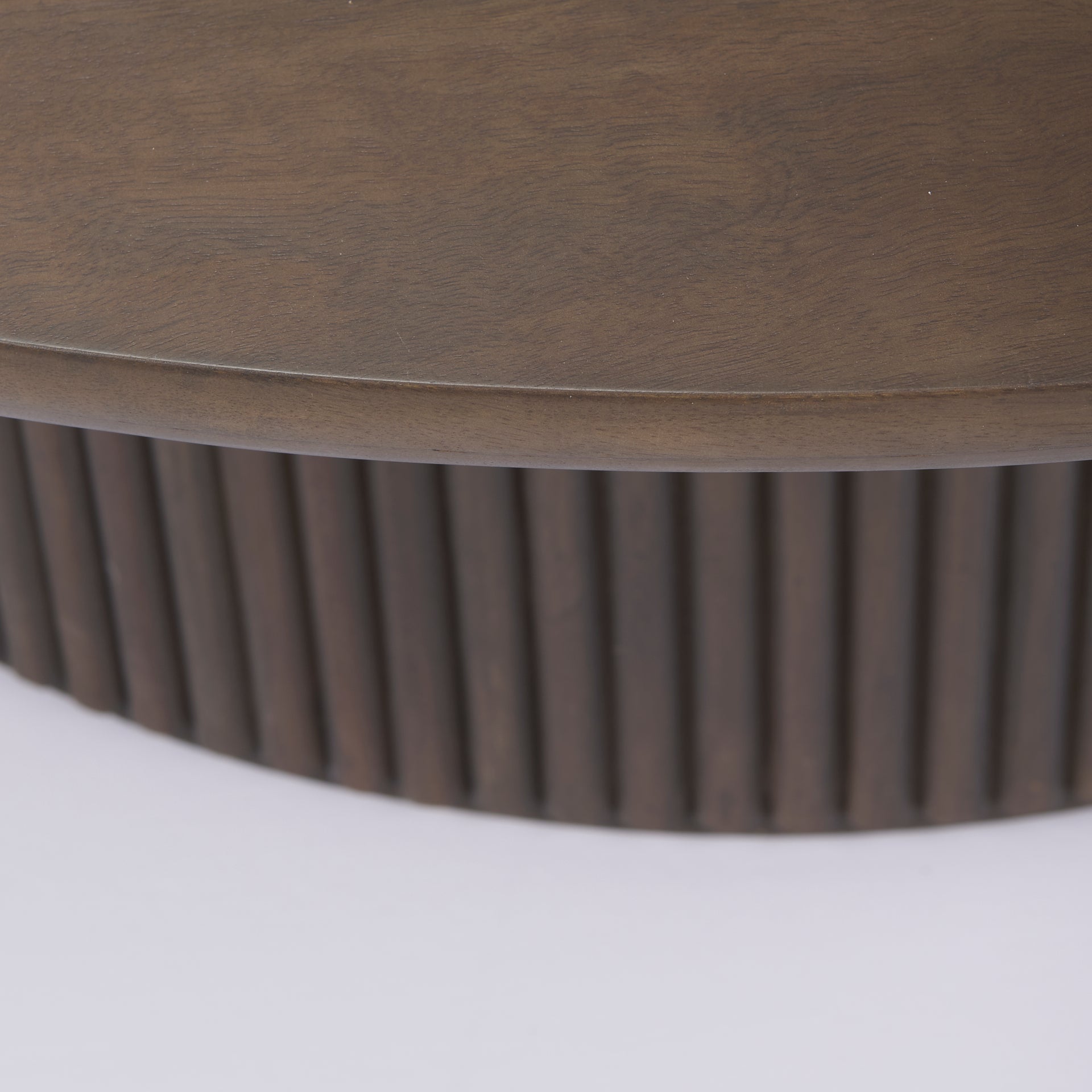 Terra Round Coffee Table Dark Brown Wood - coffee-tables