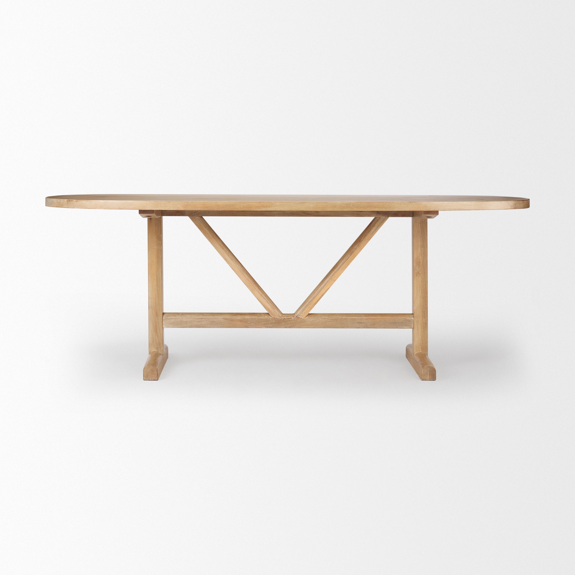 Viktor Dining Table Light Brown Wood | 84L - dining-table