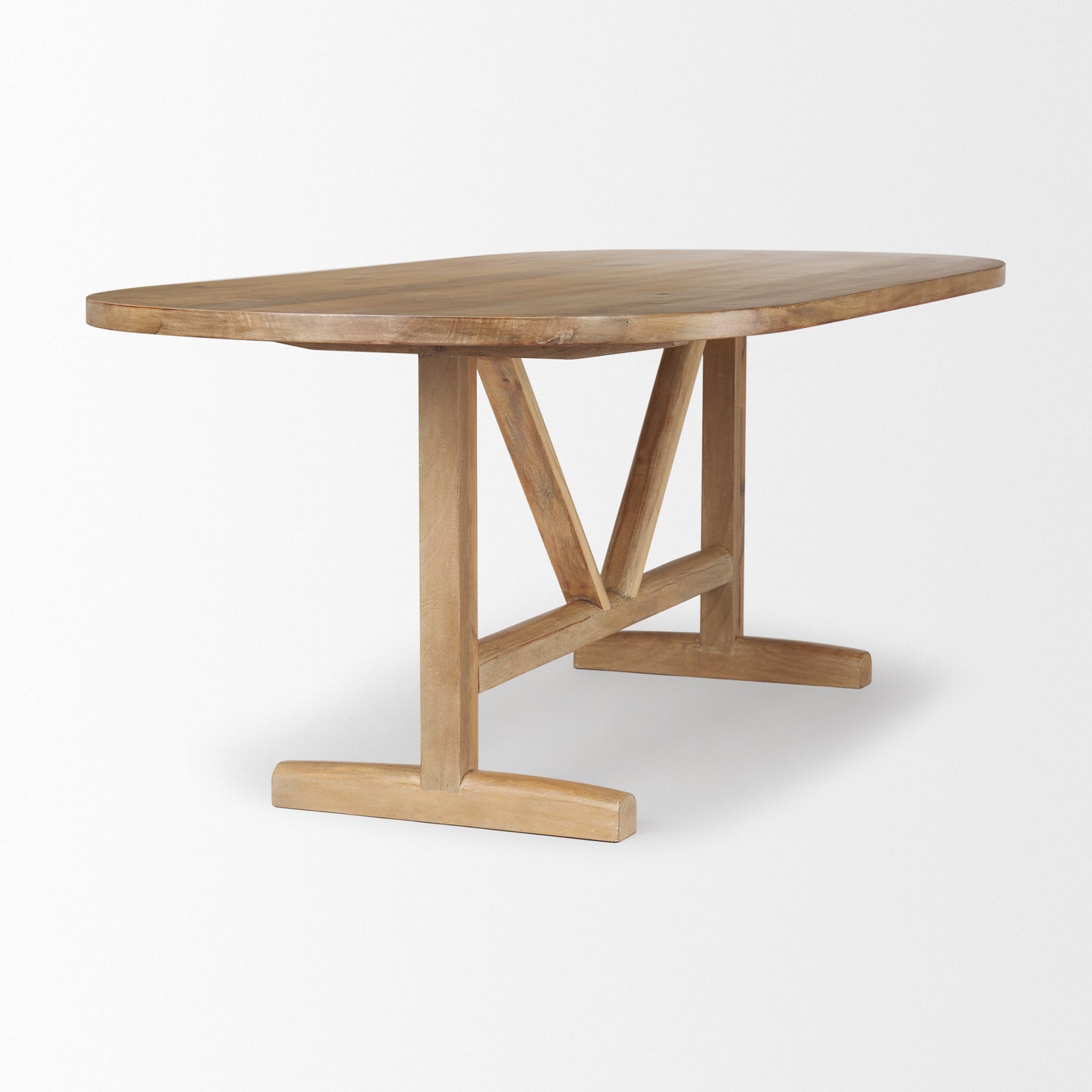 Viktor Dining Table Light Brown Wood | 84L - dining-table