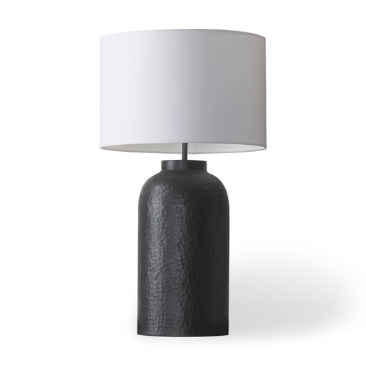 Leo Table Lamp Black Base | White Shade