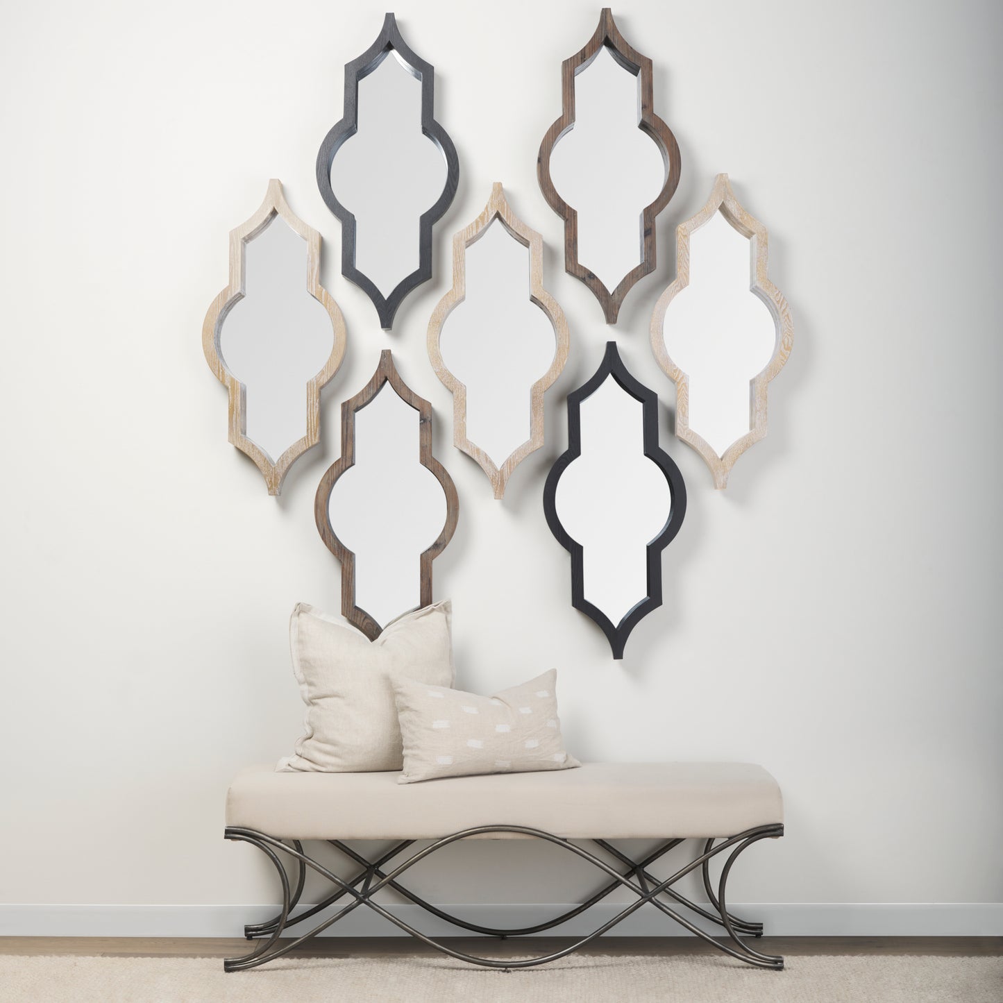 Tamanar Wall Mirror Blonde Wood - wall-mirrors-grouped