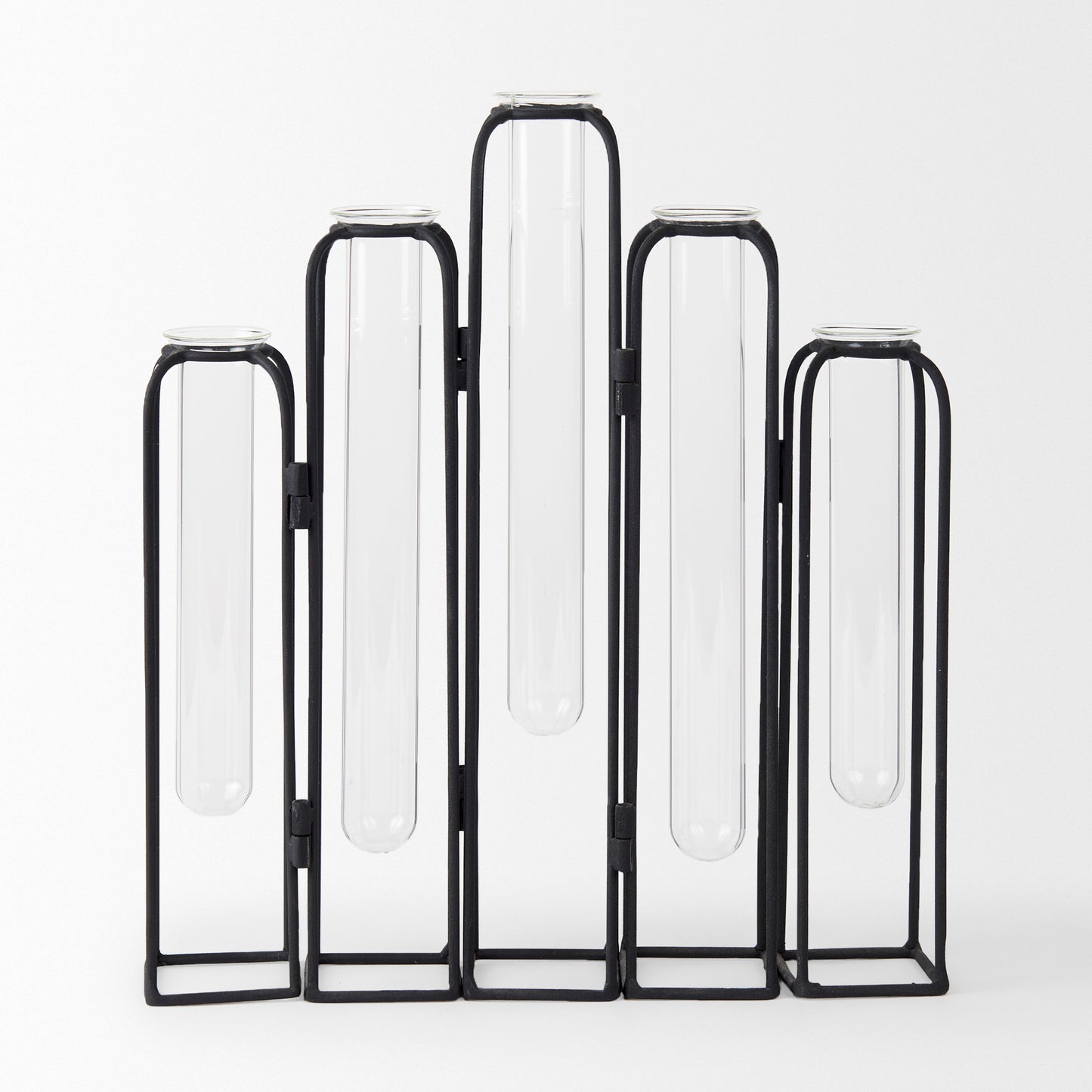 Mila 13.4L x 2.5W x 11.0H Metal and Glass Decorative Accent