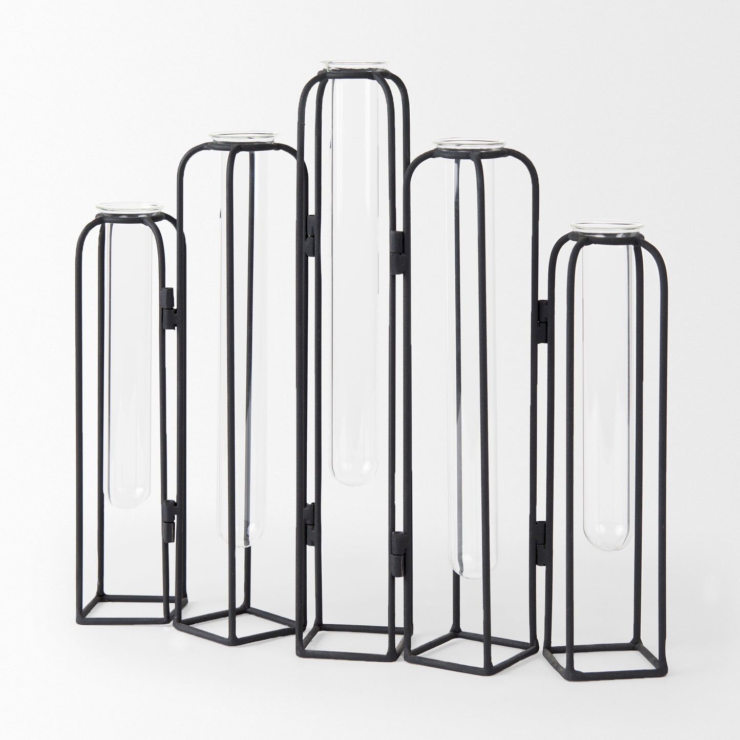 Mila 13.4L x 2.5W x 11.0H Metal and Glass Decorative Accent