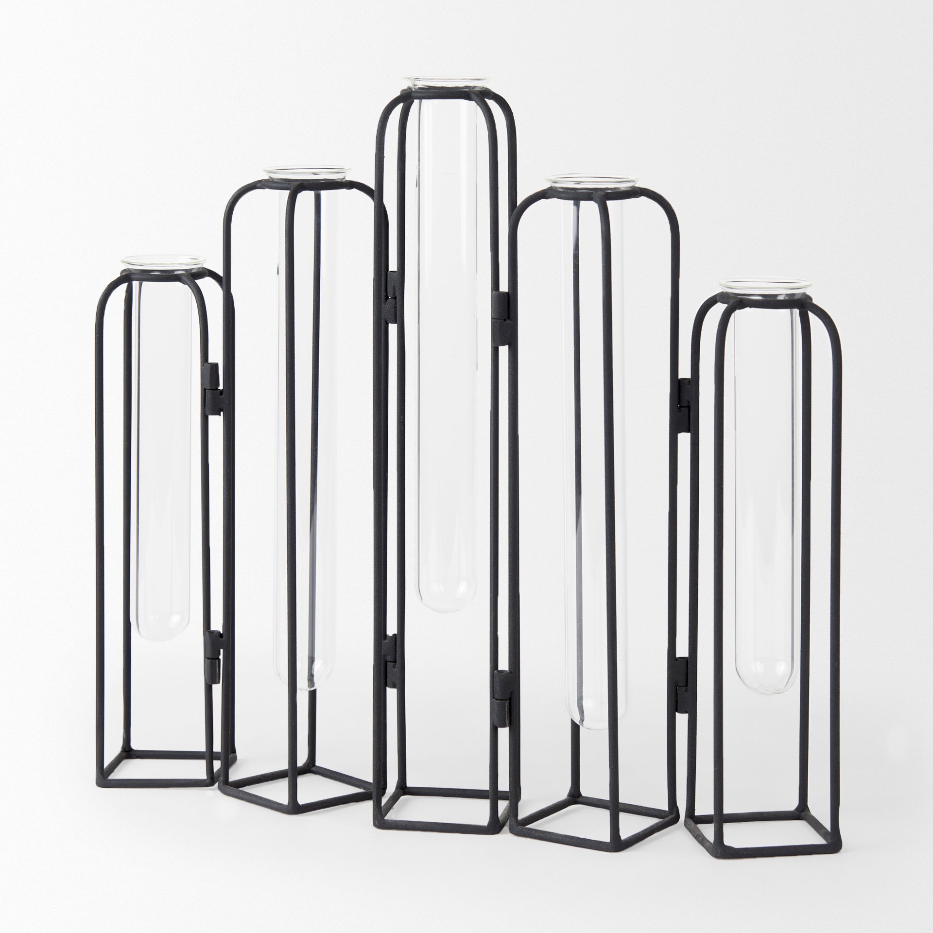 Mila 13.4L x 2.5W x 11.0H Metal and Glass Decorative Accent