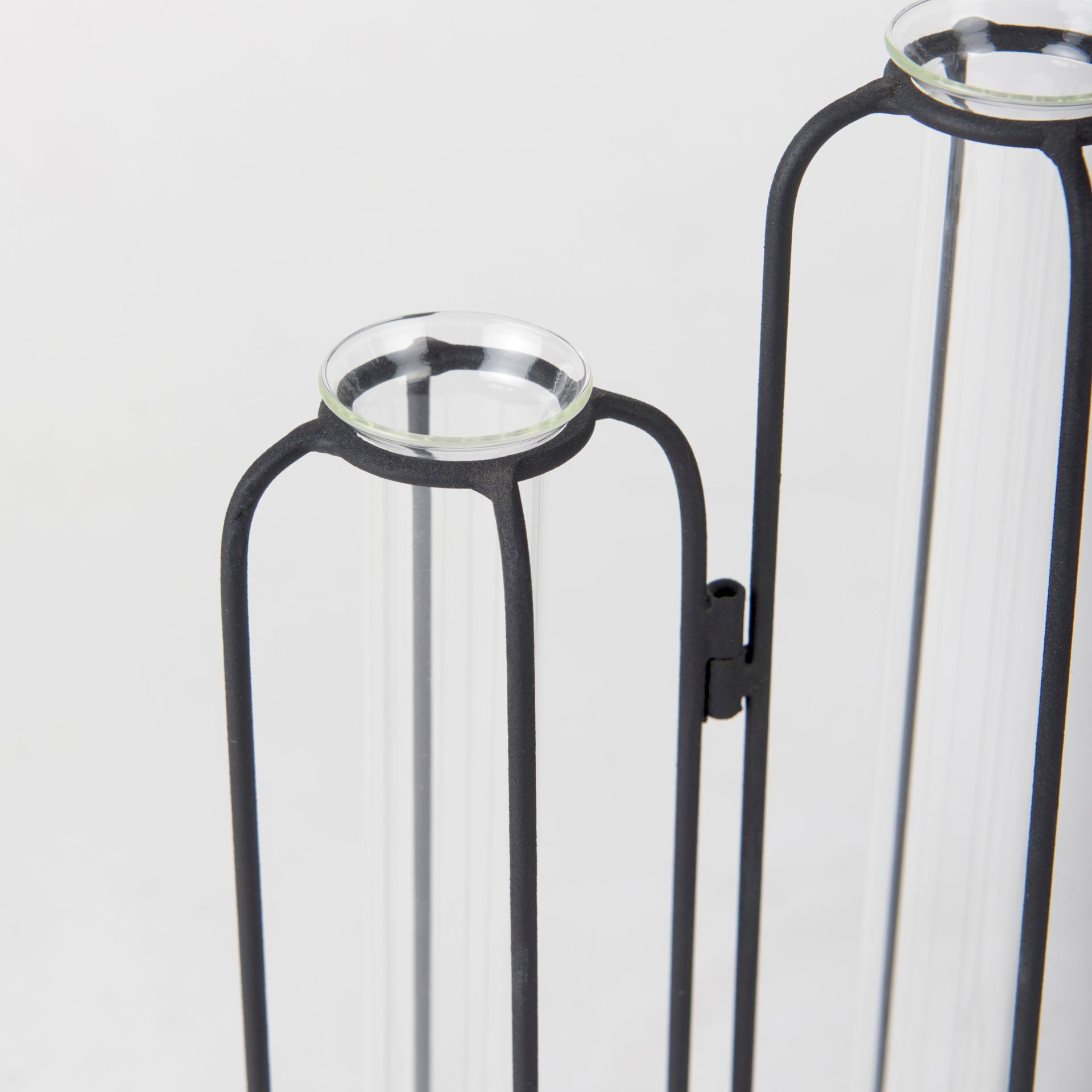 Mila 13.4L x 2.5W x 11.0H Metal and Glass Decorative Accent