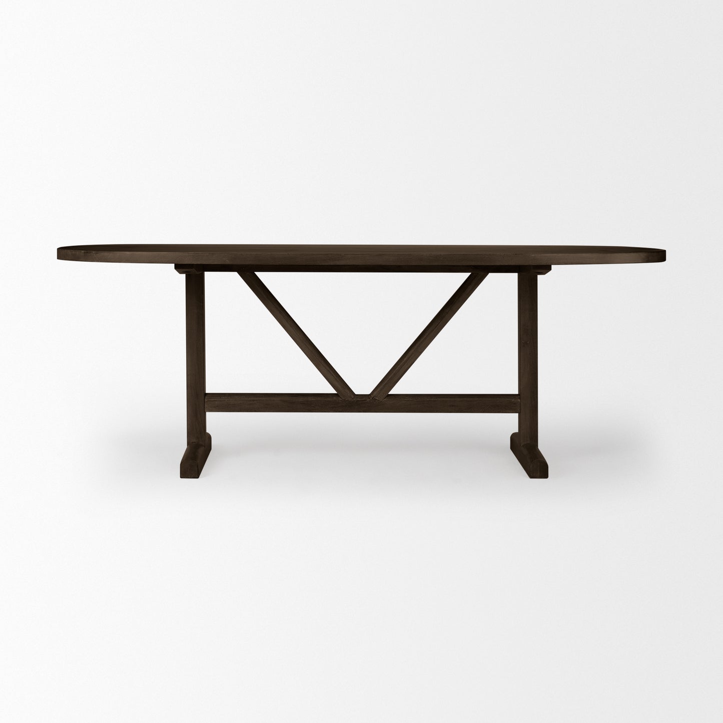 Viktor Dining Table Dark Brown Wood | 84L - dining-table