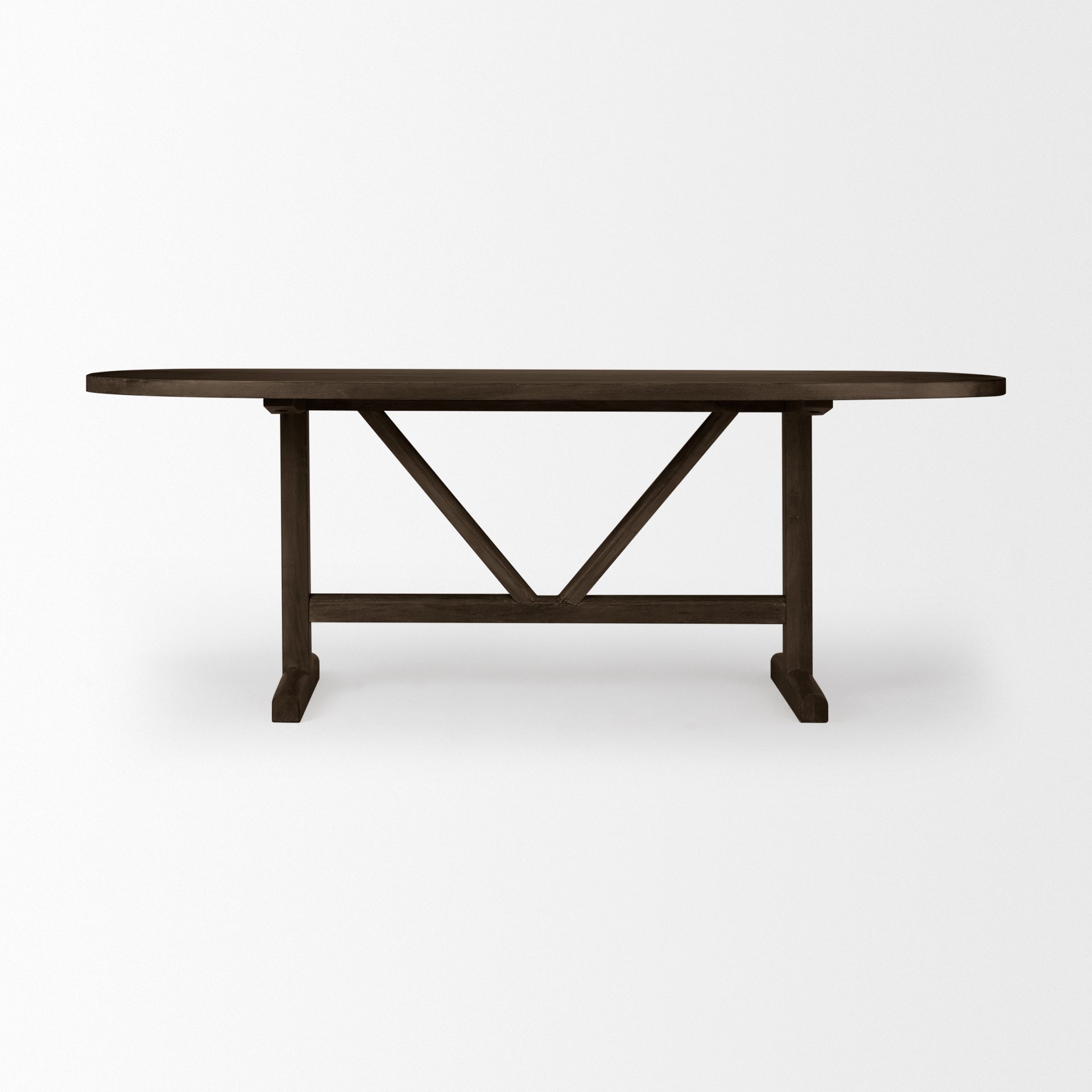 Viktor Dining Table Dark Brown Wood | 84L - dining-table