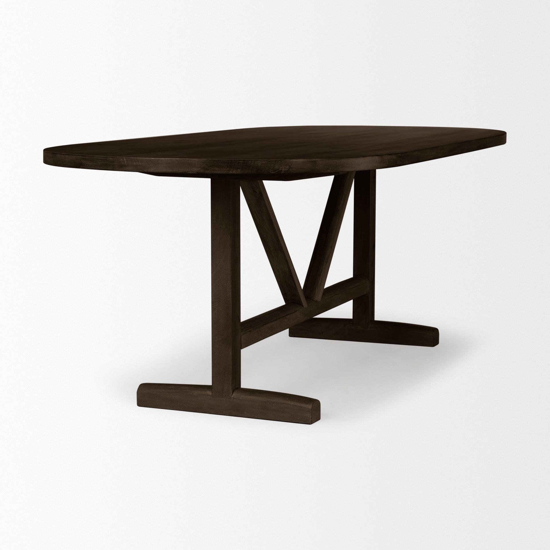 Viktor Dining Table Dark Brown Wood | 84L - dining-table