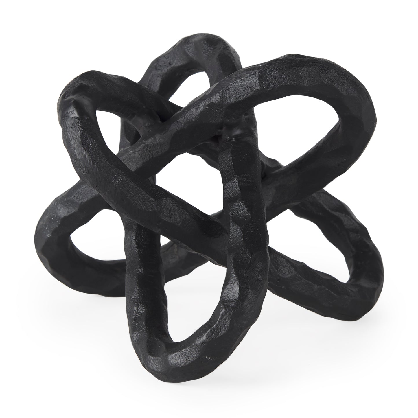 Wilhelm I (Small) 7L x 7W Black Metal Link Decor Object