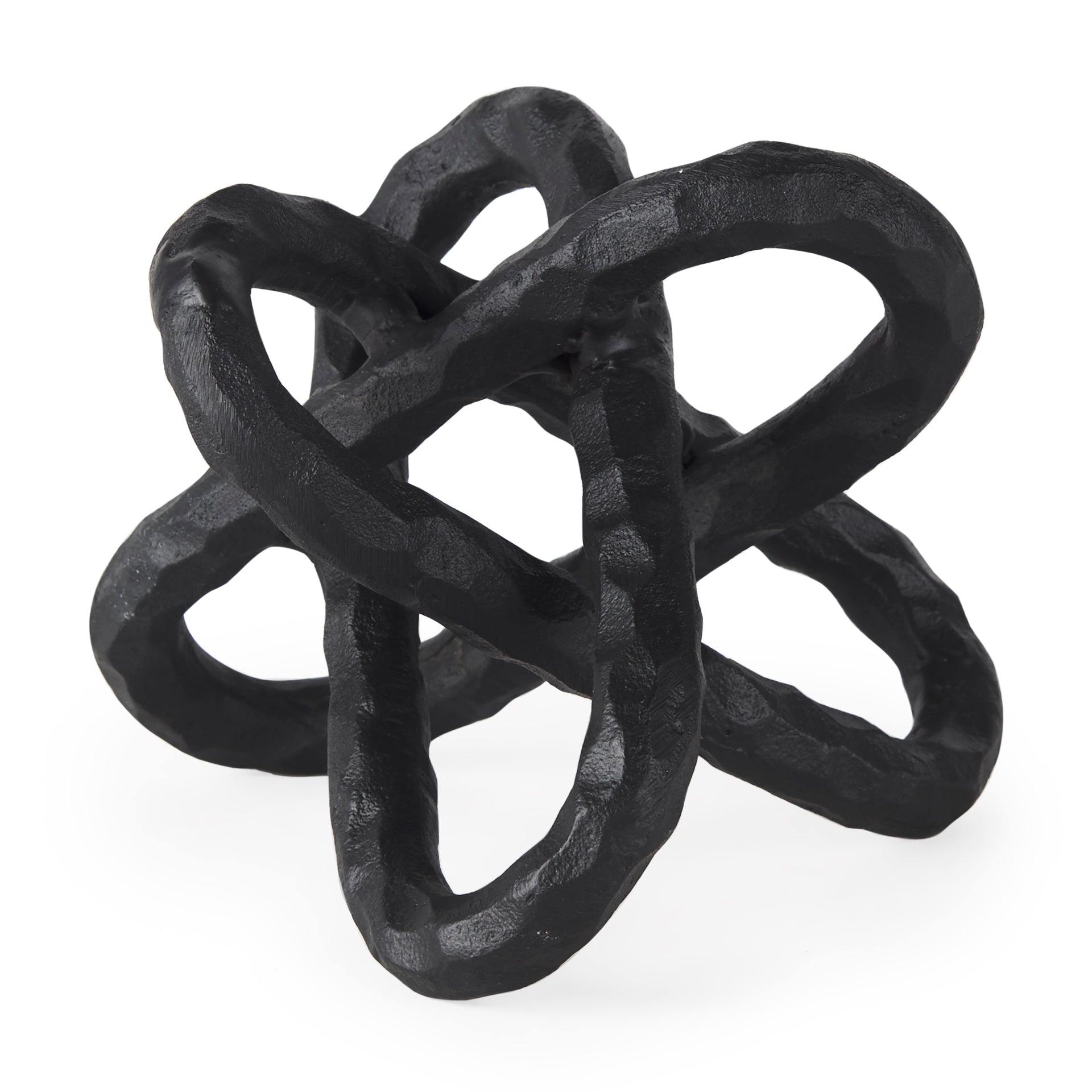 Wilhelm I (Small) 7L x 7W Black Metal Link Decor Object