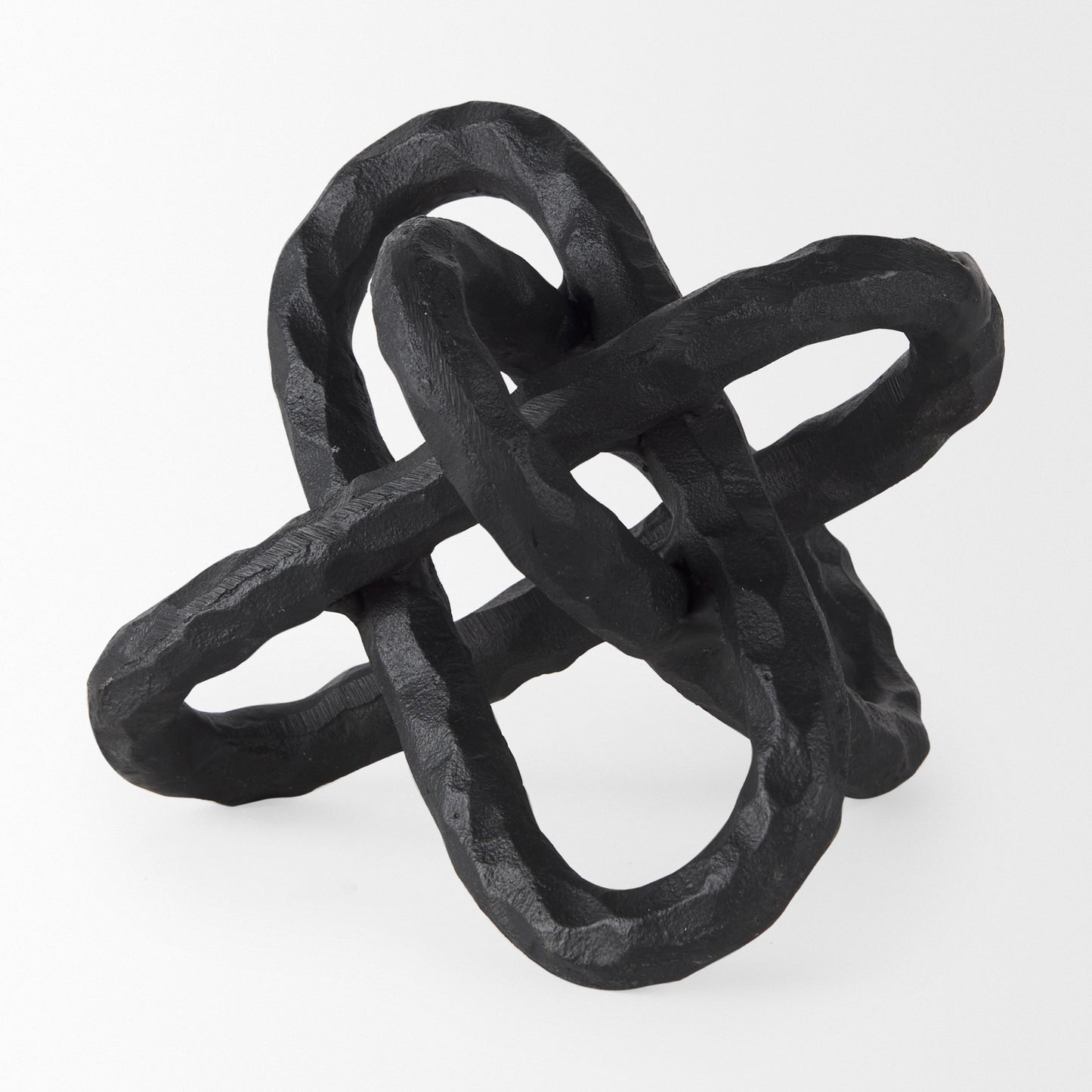 Wilhelm I (Small) 7L x 7W Black Metal Link Decor Object