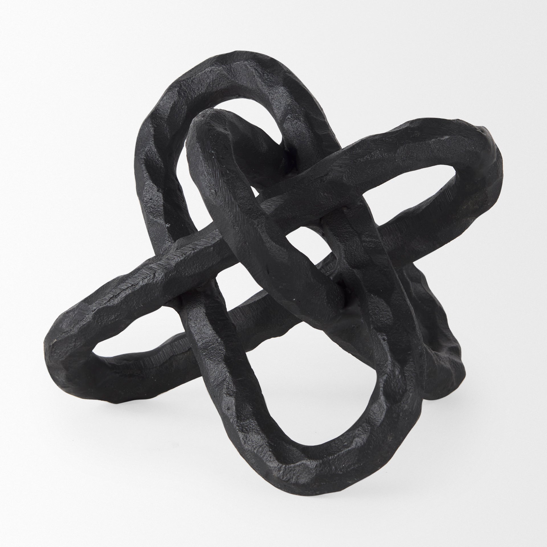 Wilhelm I (Small) 7L x 7W Black Metal Link Decor Object