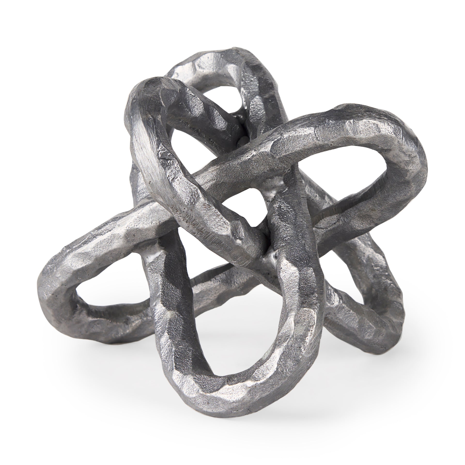 Wilhelm I (Small) 7L x 7W Silver Metal Link Decor Object