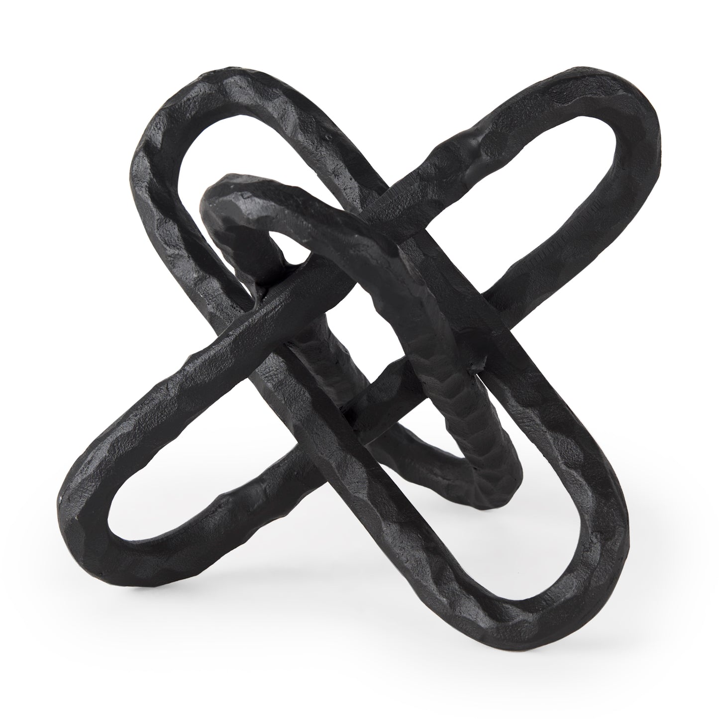 Wilhelm II (Large) 10L x 10W Black Metal Link Decor Object