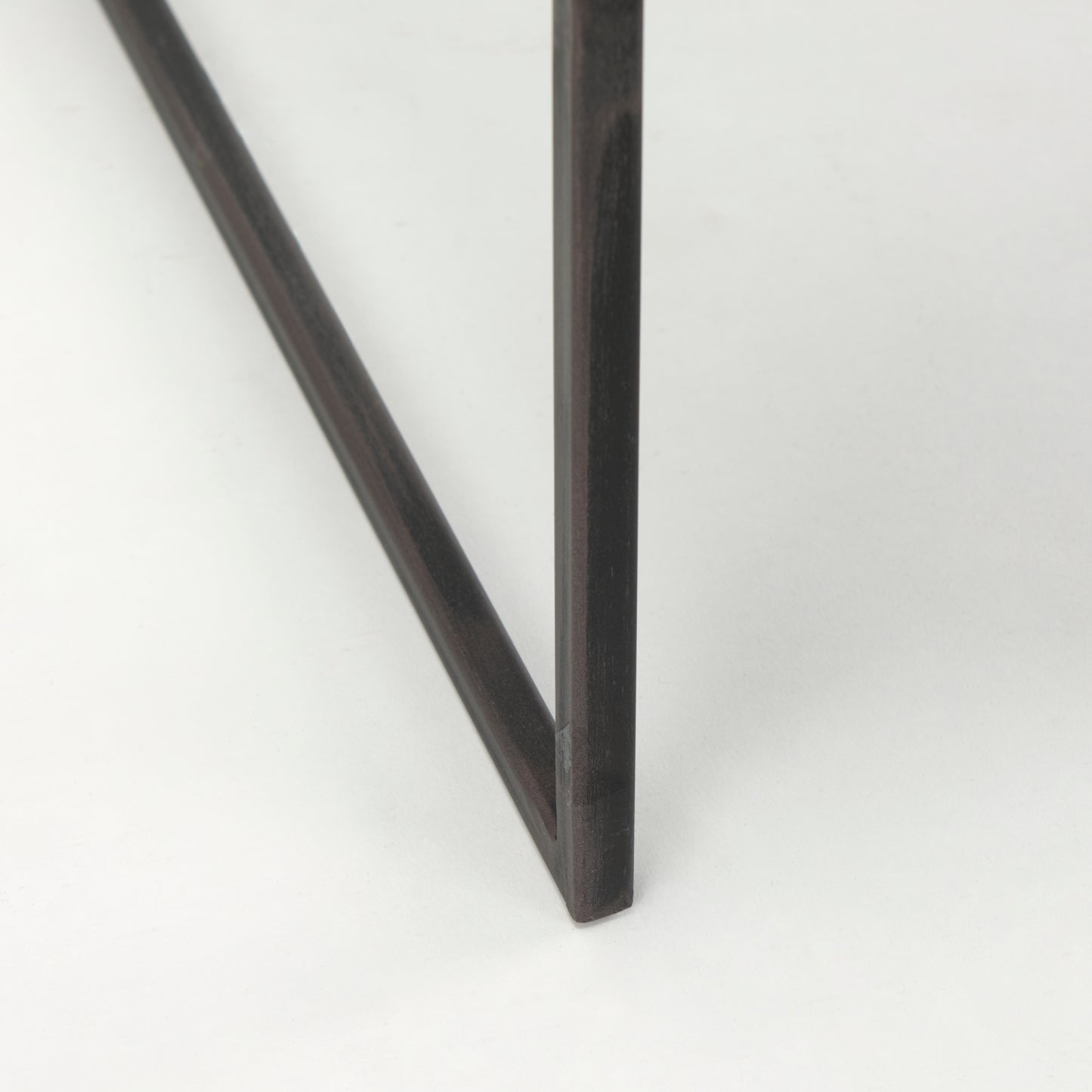 Ronin 22"H Square 2-Tier Wood w/ Black Metal Accent Table