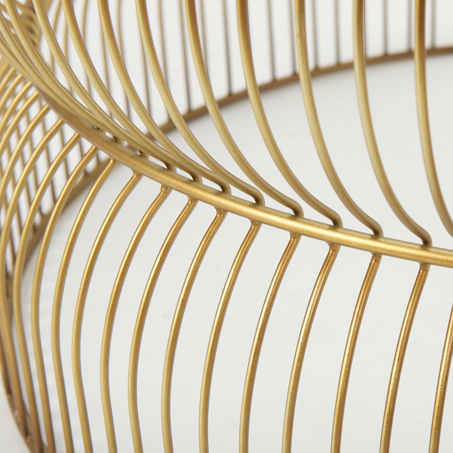 Shani Round Gold Metal w/ Glass Coffee Table
