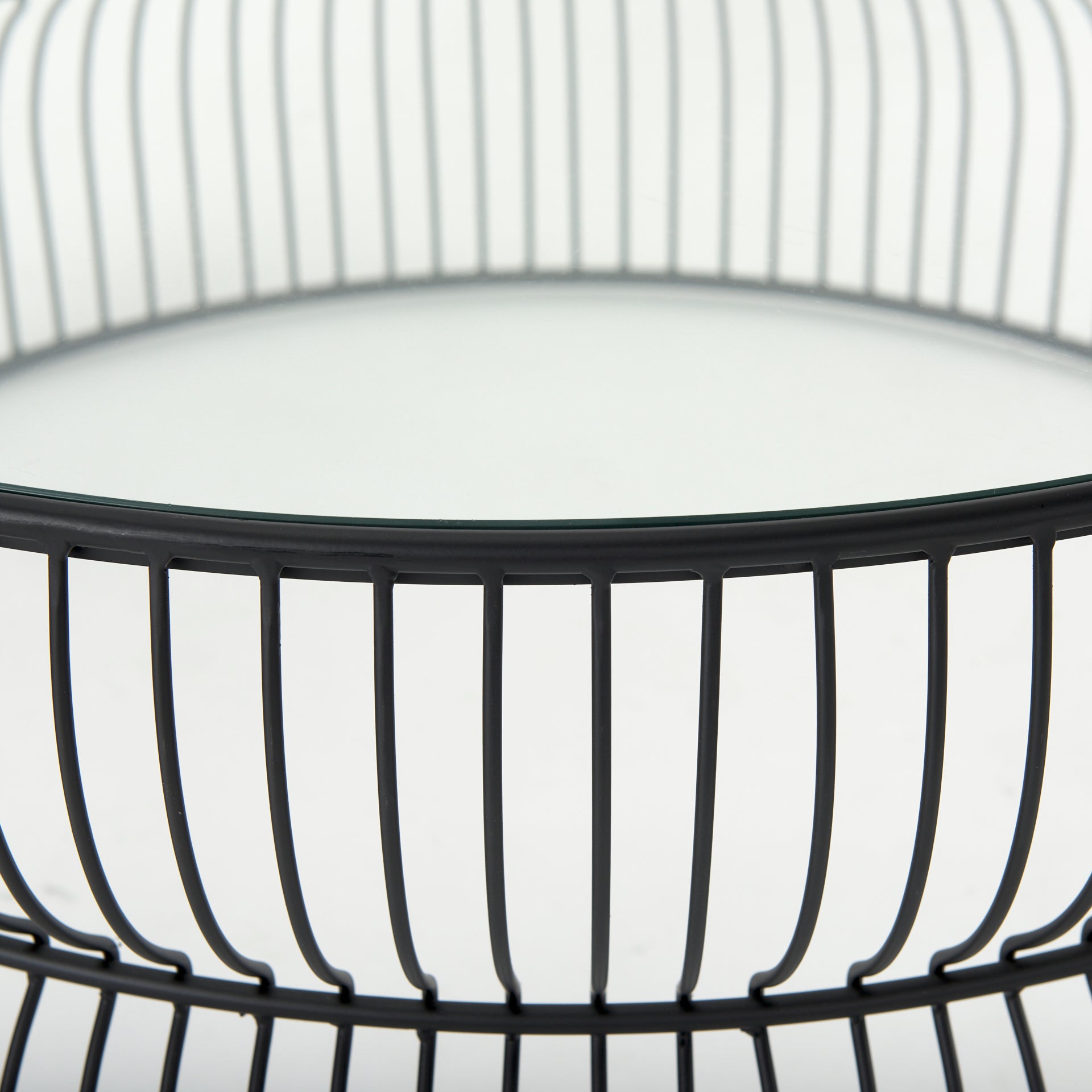 Shani Coffee Table Black Metal | Glass - coffee-tables