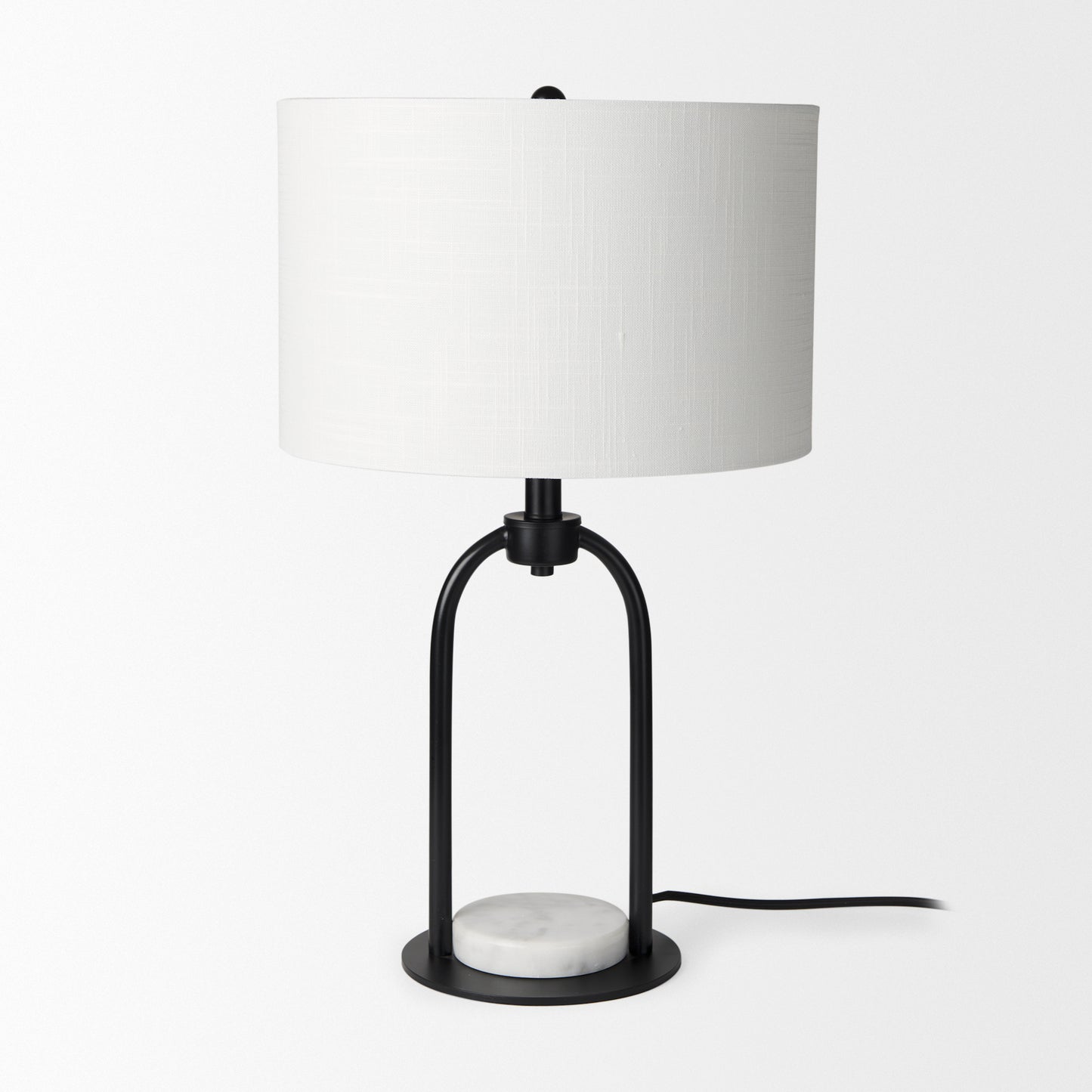 Sarah Table Lamp Black Metal | White Shade - table-lamps