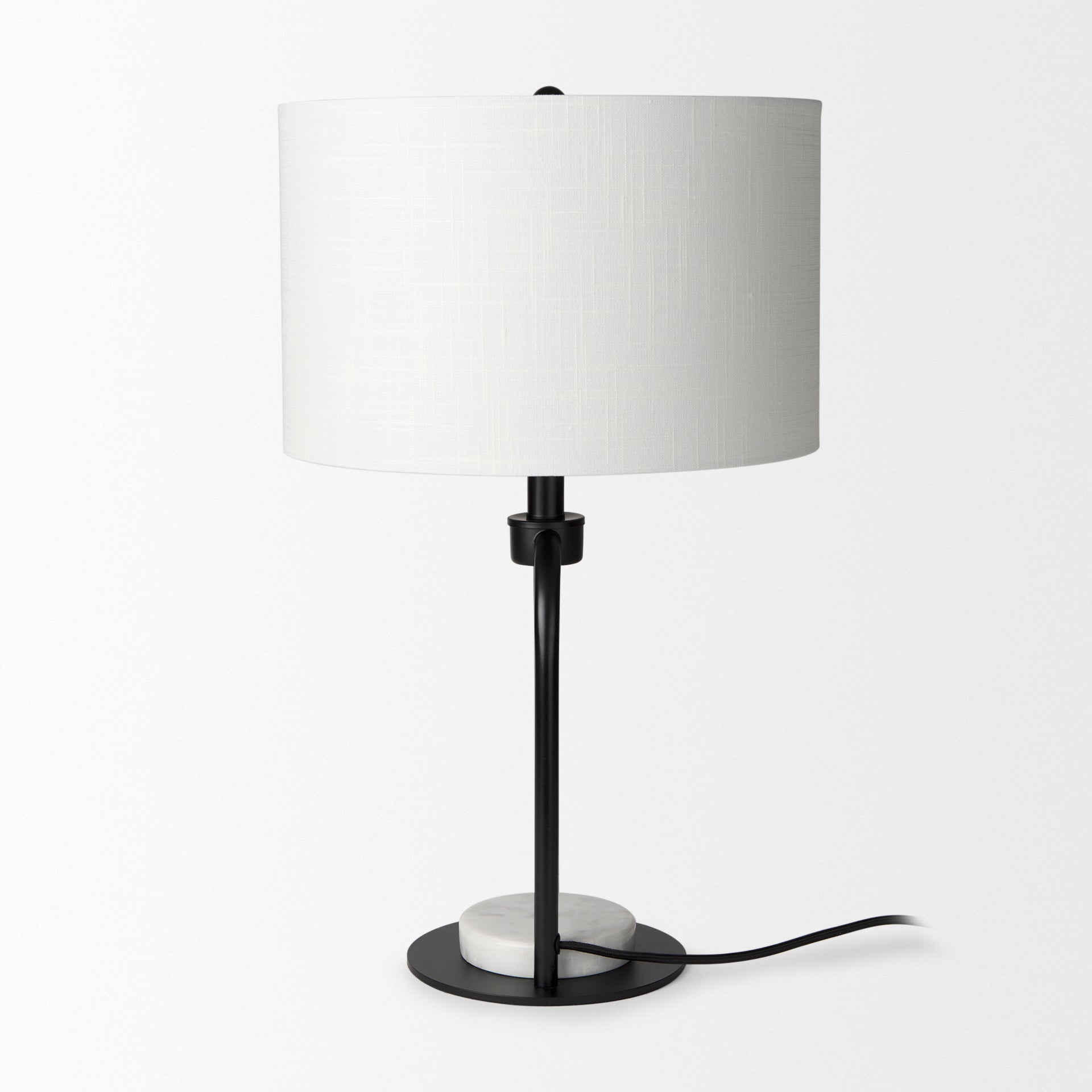 Sarah Table Lamp Black Metal | White Shade - table-lamps