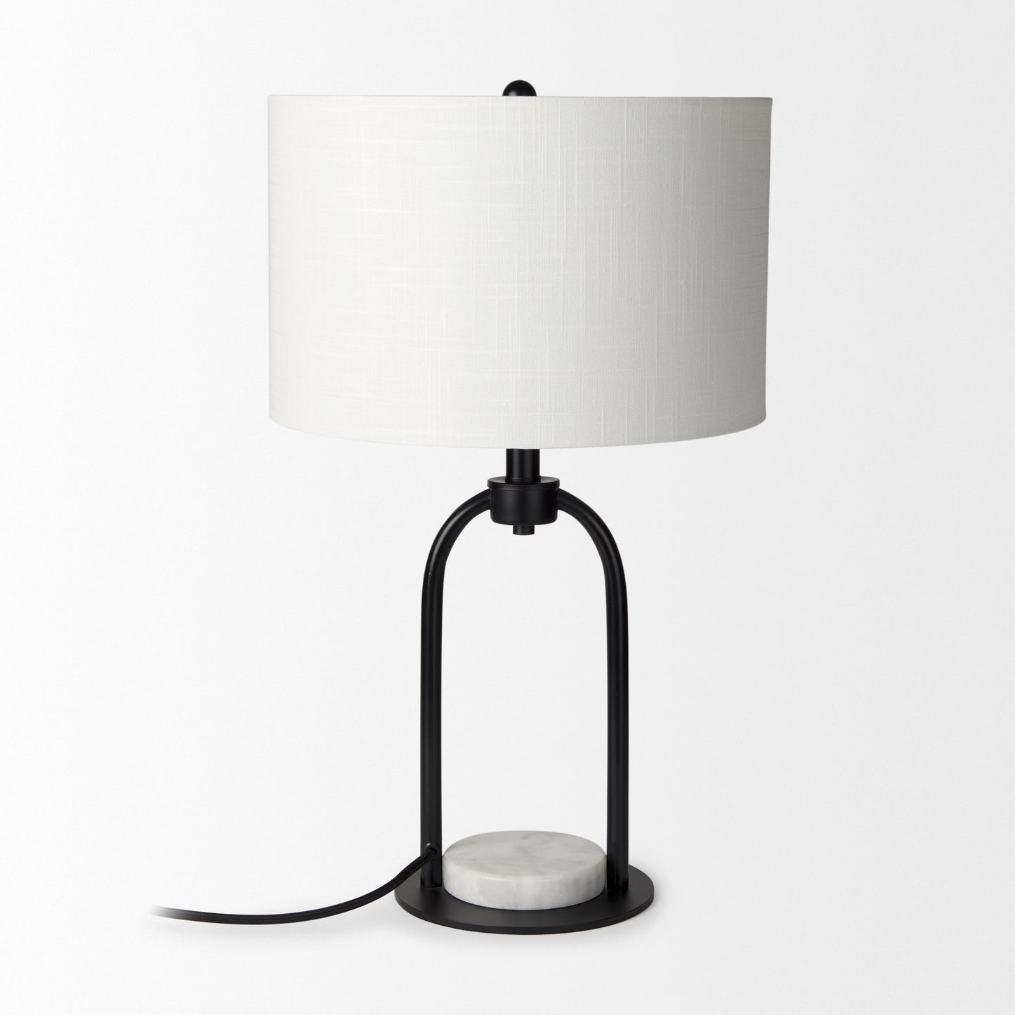 Sarah Table Lamp Black Metal | White Shade - table-lamps