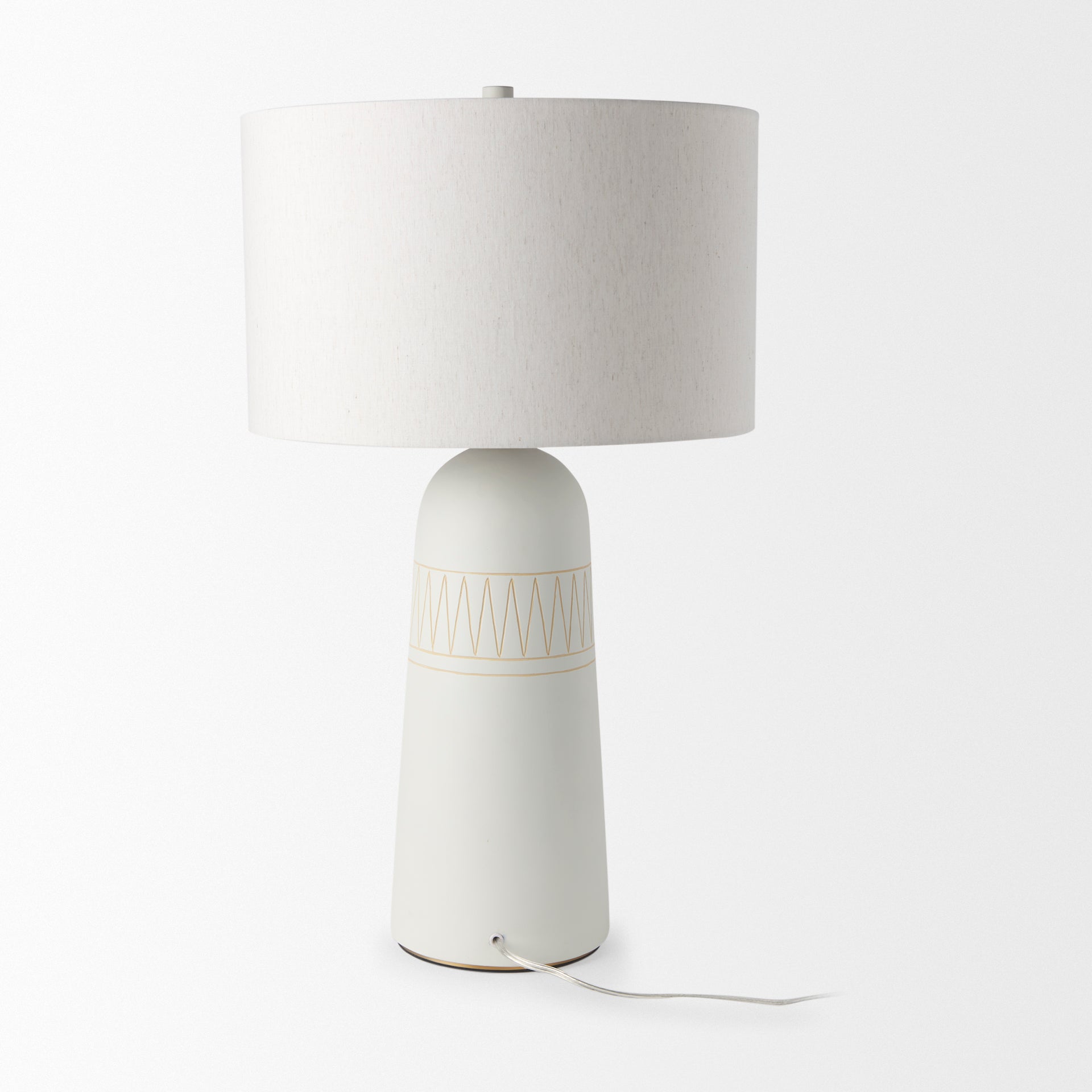 Javier Table Lamp Light Base | Cream Shade - table-lamps