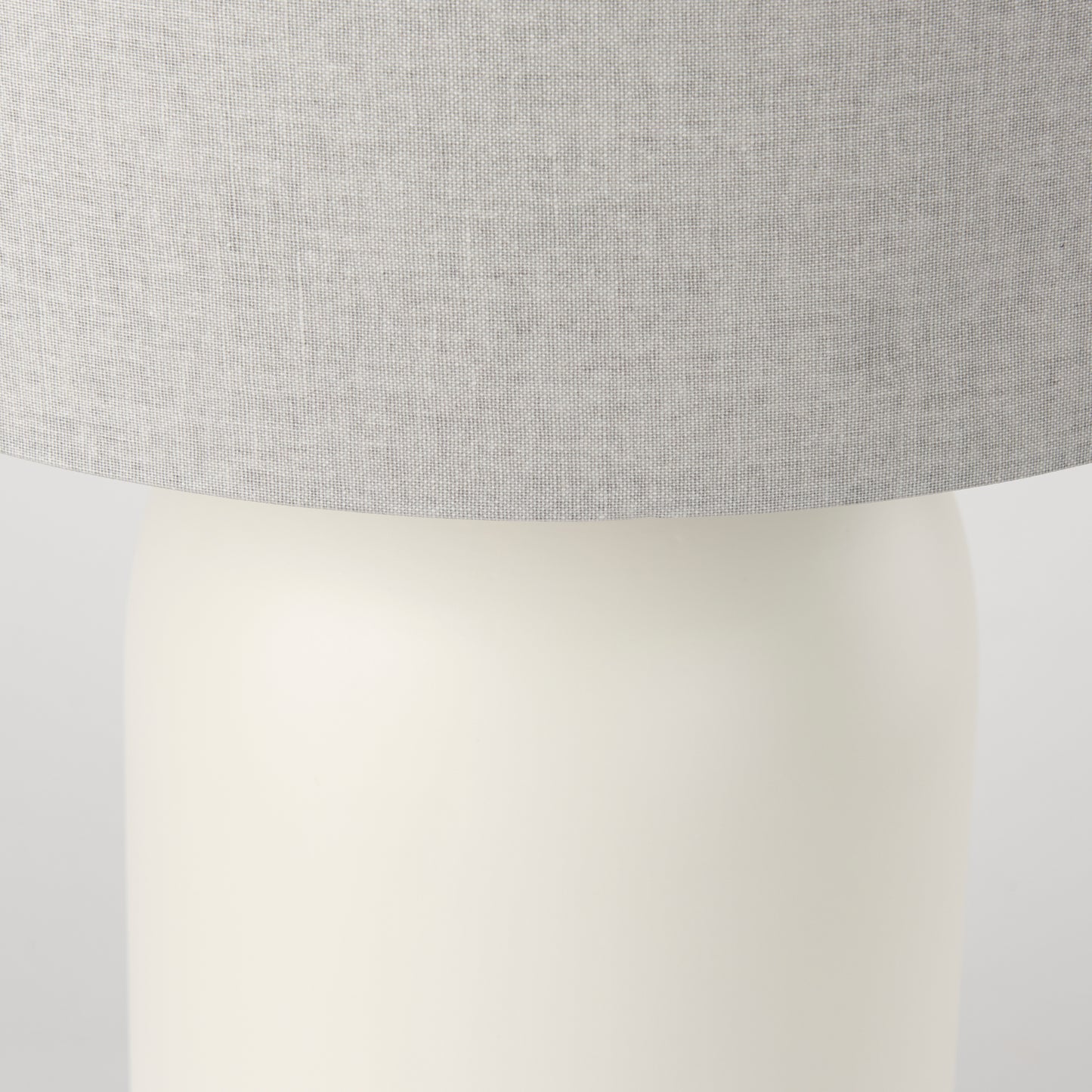 Cato 20.0L x 20.0W x 33.5H Cream Base W/White Shade Table Lamp