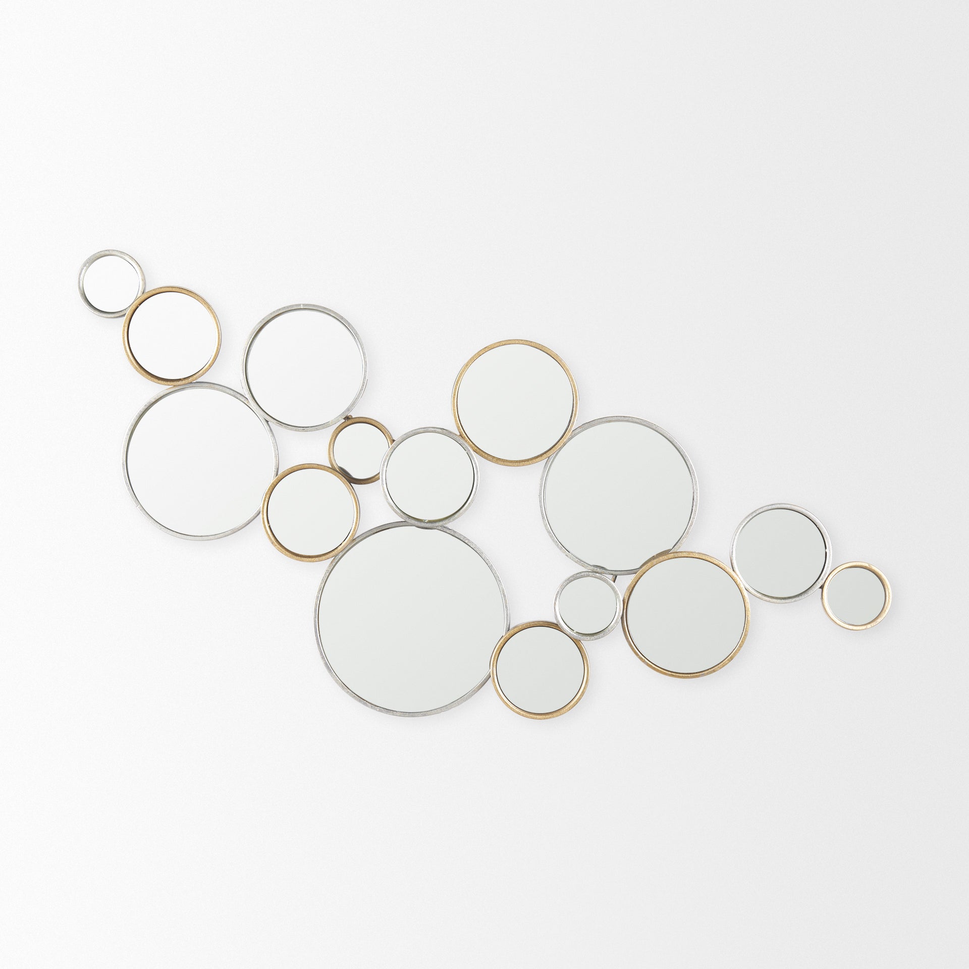 Halenday Wall Mirror Gold Metal - wall-mirrors-grouped