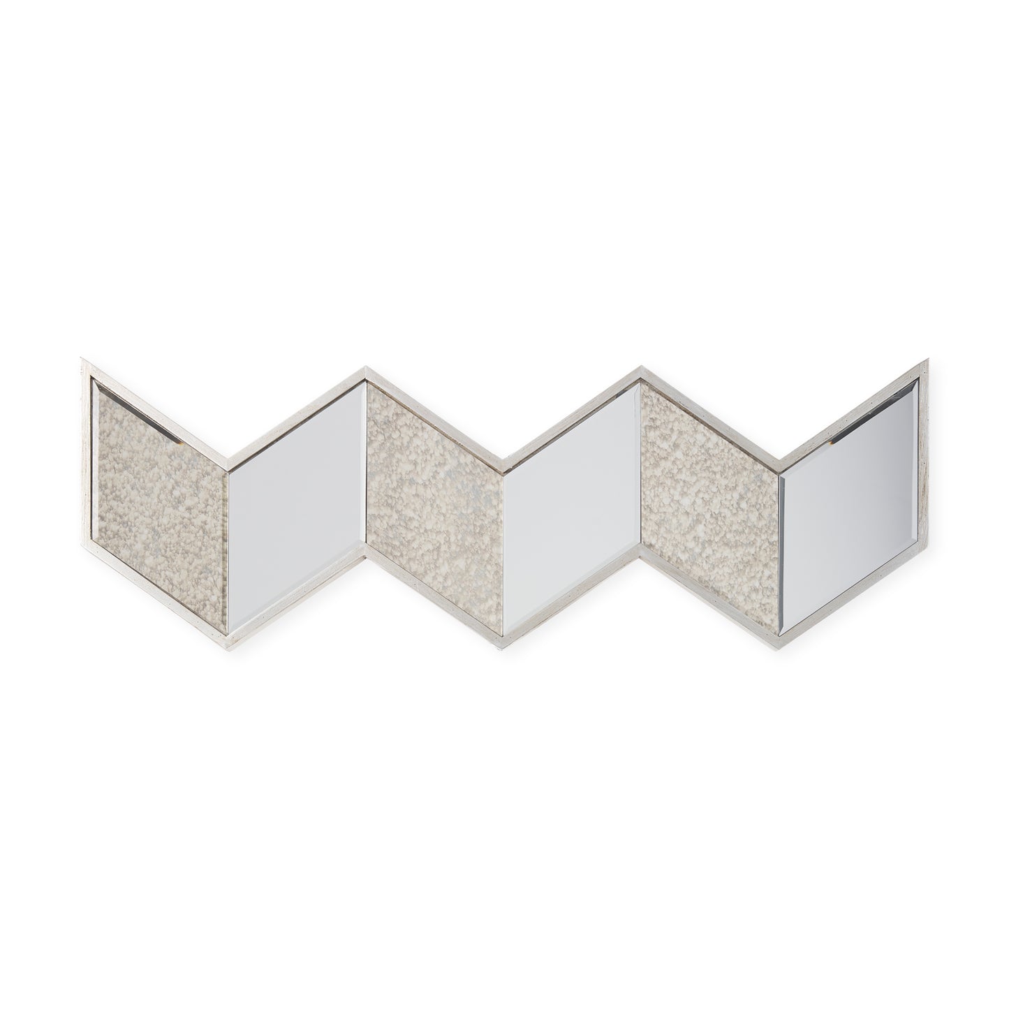 Cheveronna Wall Mirror Silver Wood | 36x12 - wall-mirrors-grouped