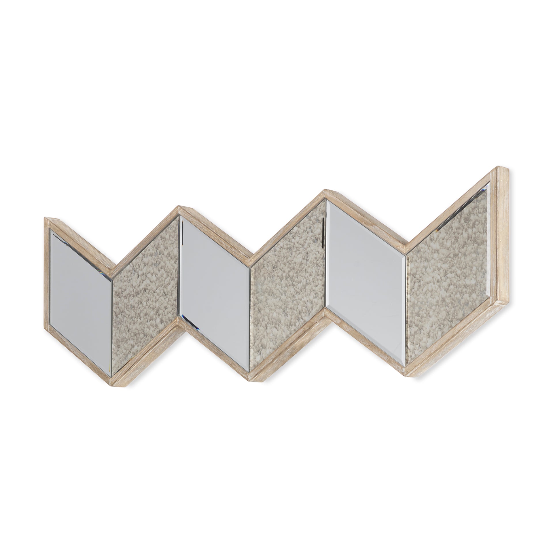 Cheveronna Wall Mirror Light Brown Wood | 36x12 - wall-mirrors-grouped