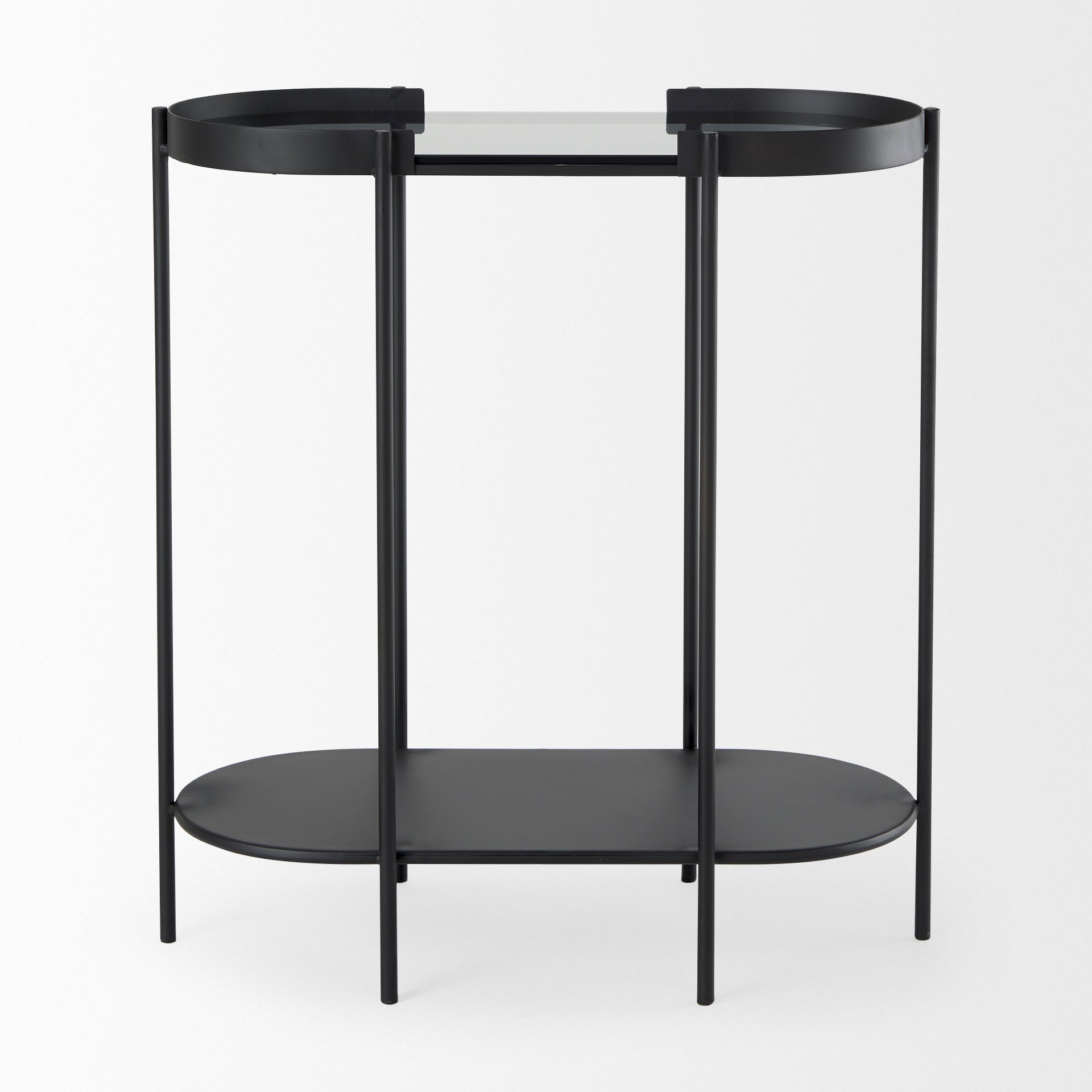 Booker Accent Table Black Metal | Mirror Top - accent-tables