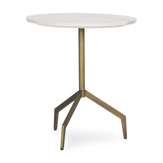 Serre Accent Table White Marble | Gold Metal - end-and-side-tables