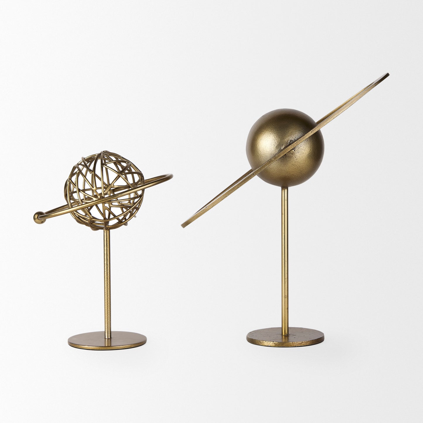 Atlas 15.0L x 7.0W x 16.0H Gold Metal Solar System Ornament