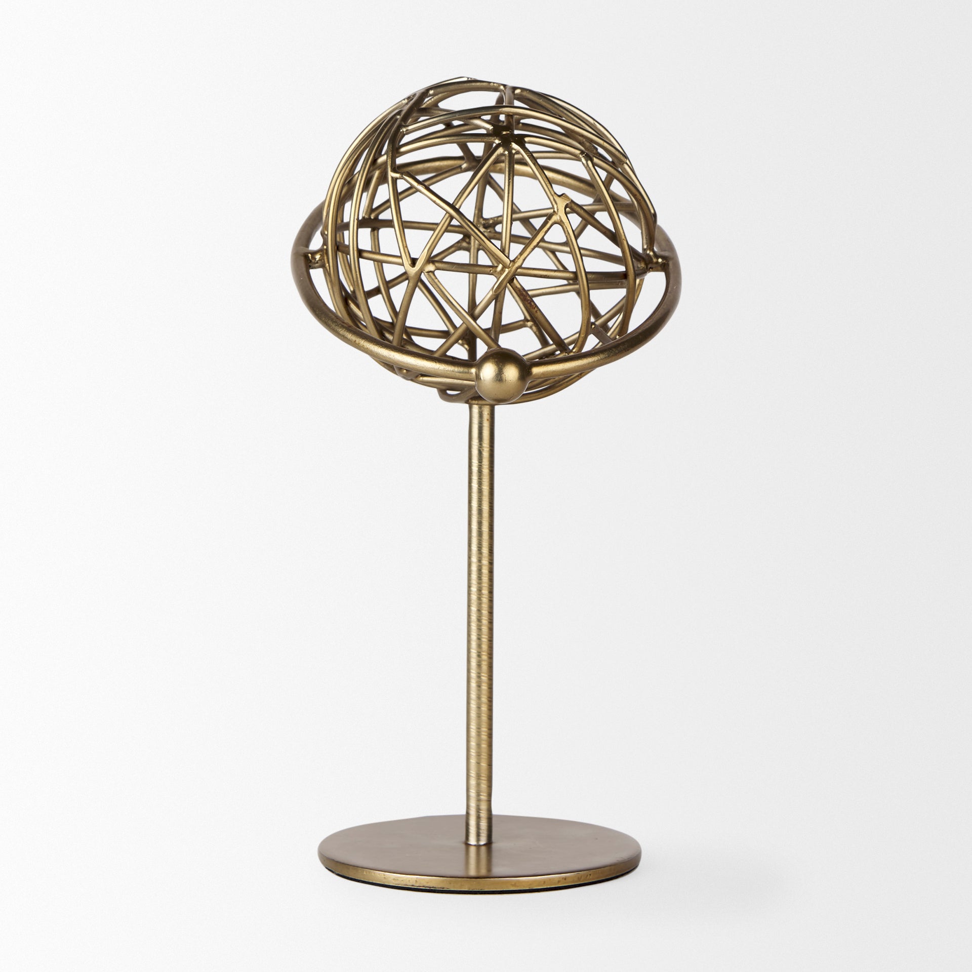 Atlas 10.0L x 8.0W x 12.0H Gold Metal Solar System Ornament