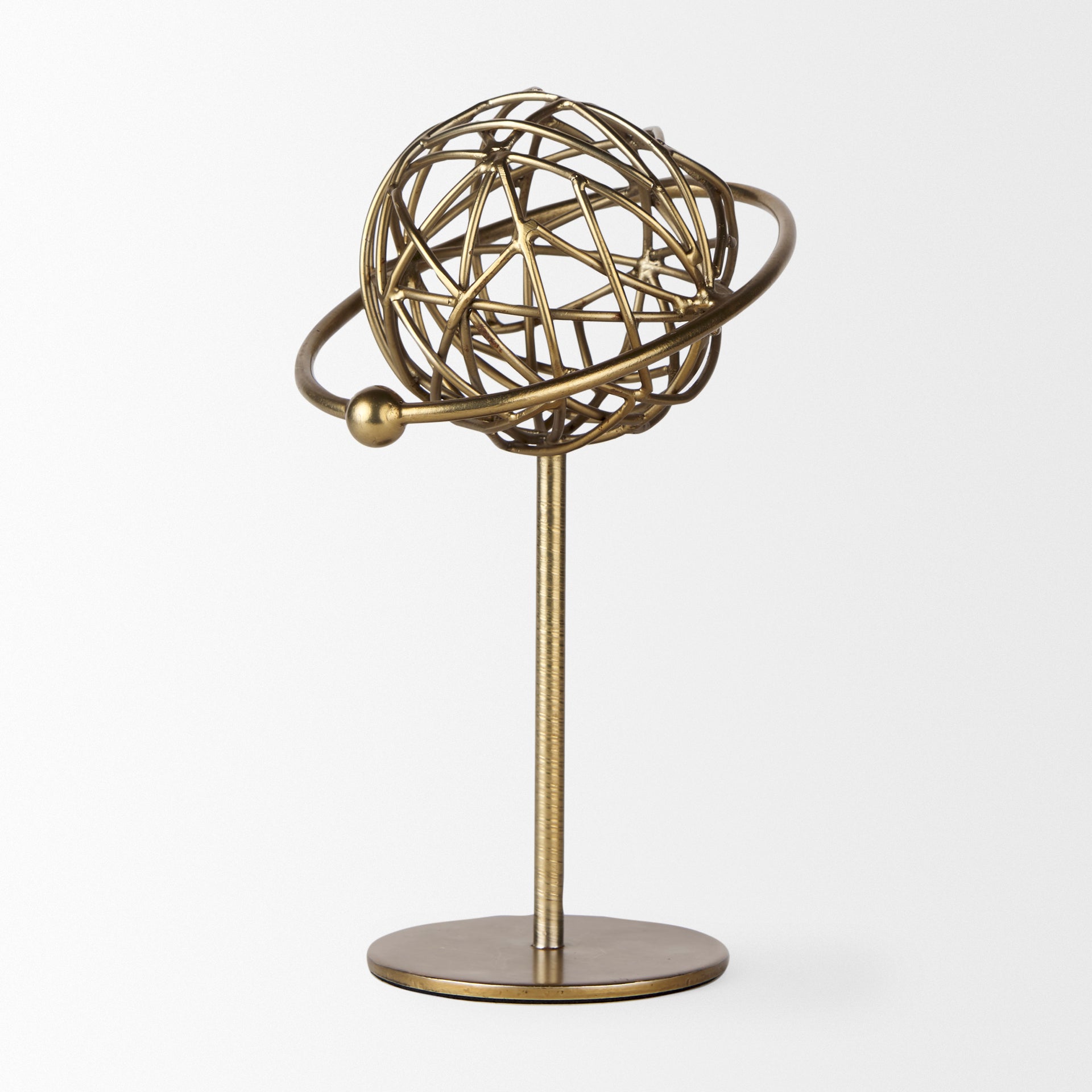 Atlas 10.0L x 8.0W x 12.0H Gold Metal Solar System Ornament