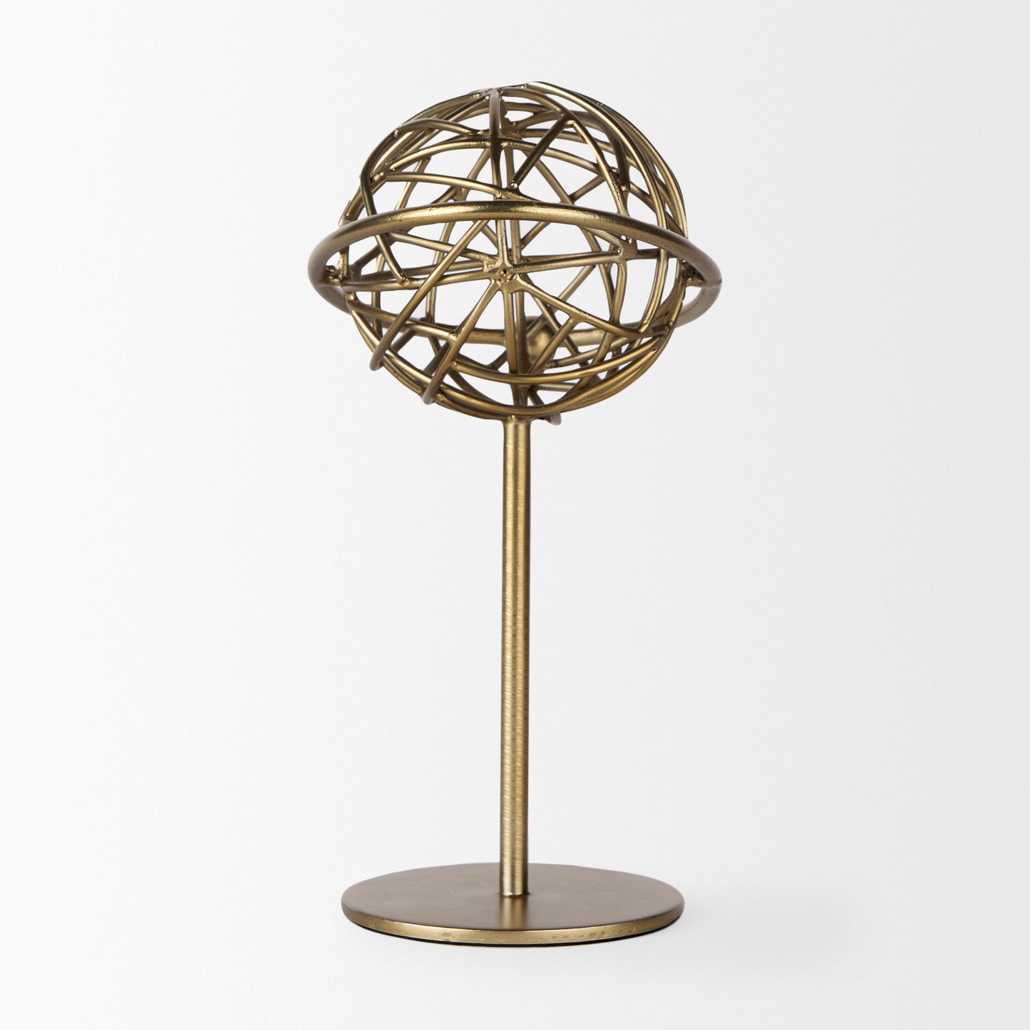 Atlas 10.0L x 8.0W x 12.0H Gold Metal Solar System Ornament