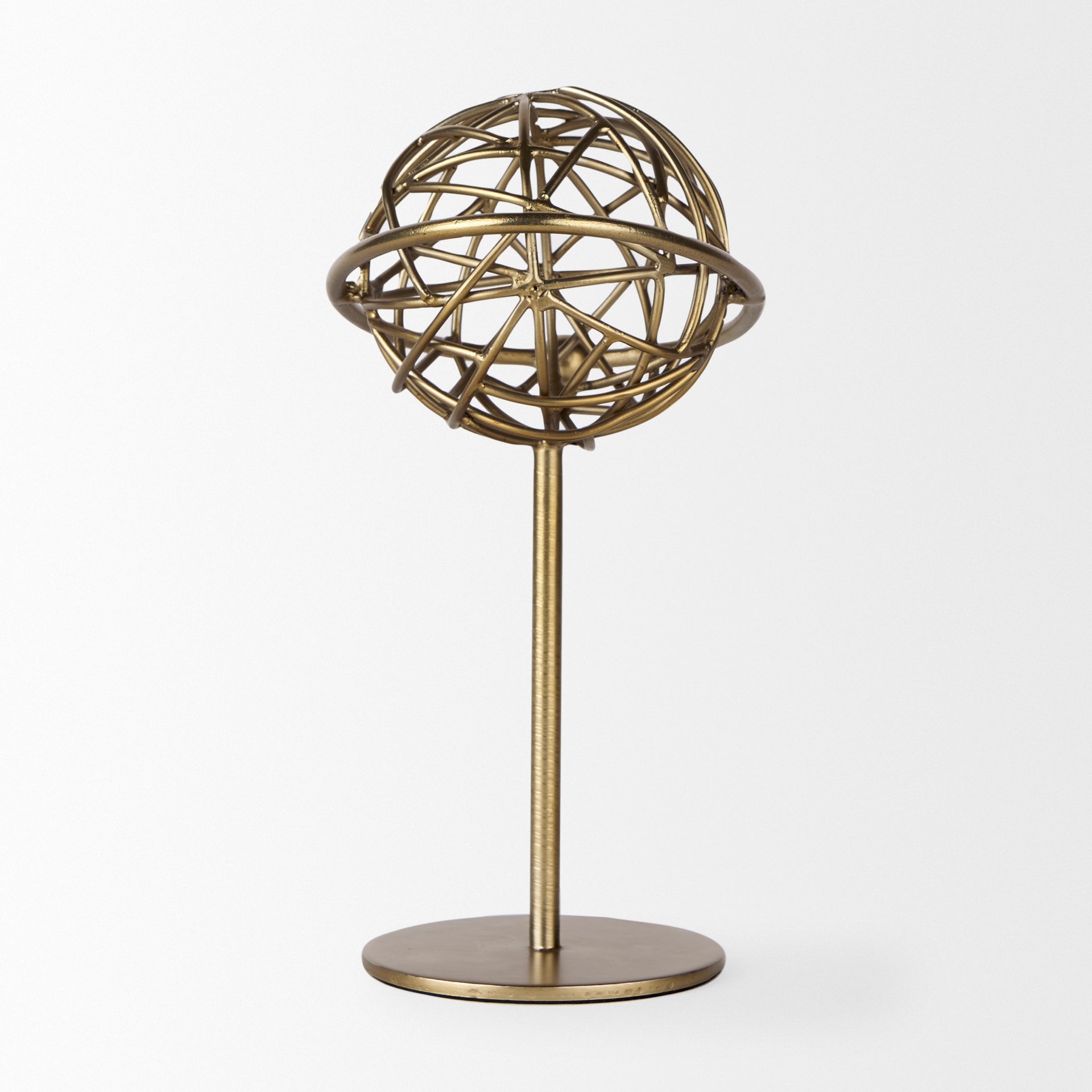 Atlas 10.0L x 8.0W x 12.0H Gold Metal Solar System Ornament