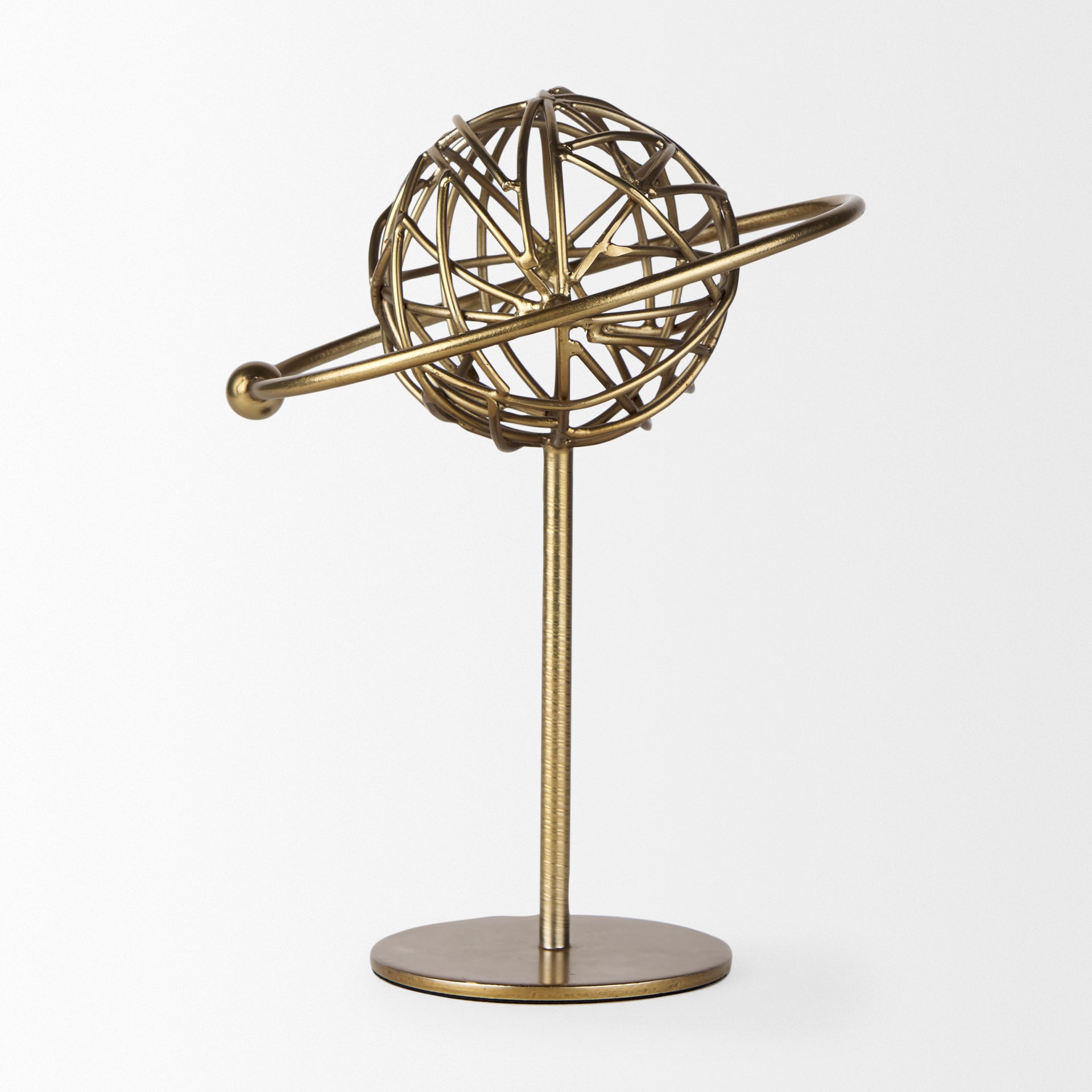 Atlas 10.0L x 8.0W x 12.0H Gold Metal Solar System Ornament