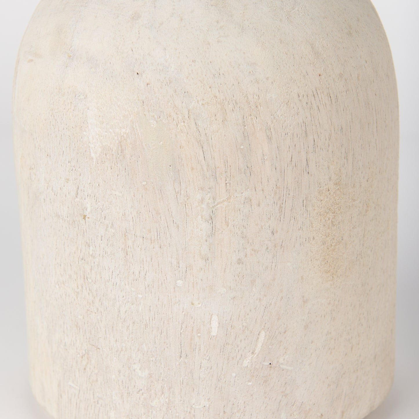 Knox Short White-Wash Wood Decorative Object
